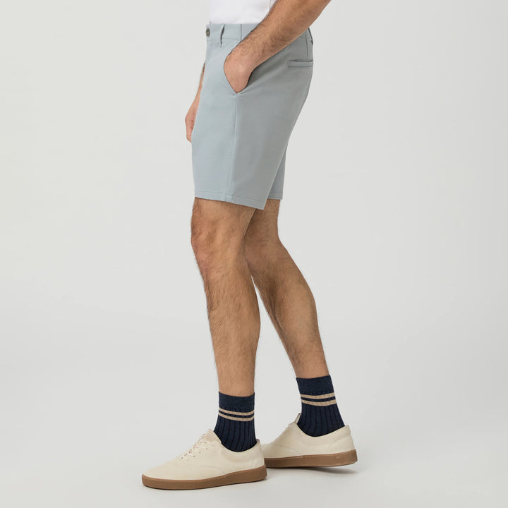 Light Gray Moon Shadow Rickson Slim Fit Trouser Shorts - PAIGE