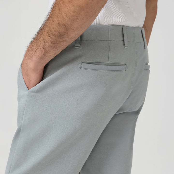 Light Gray Moon Shadow Rickson Slim Fit Trouser Shorts - PAIGE