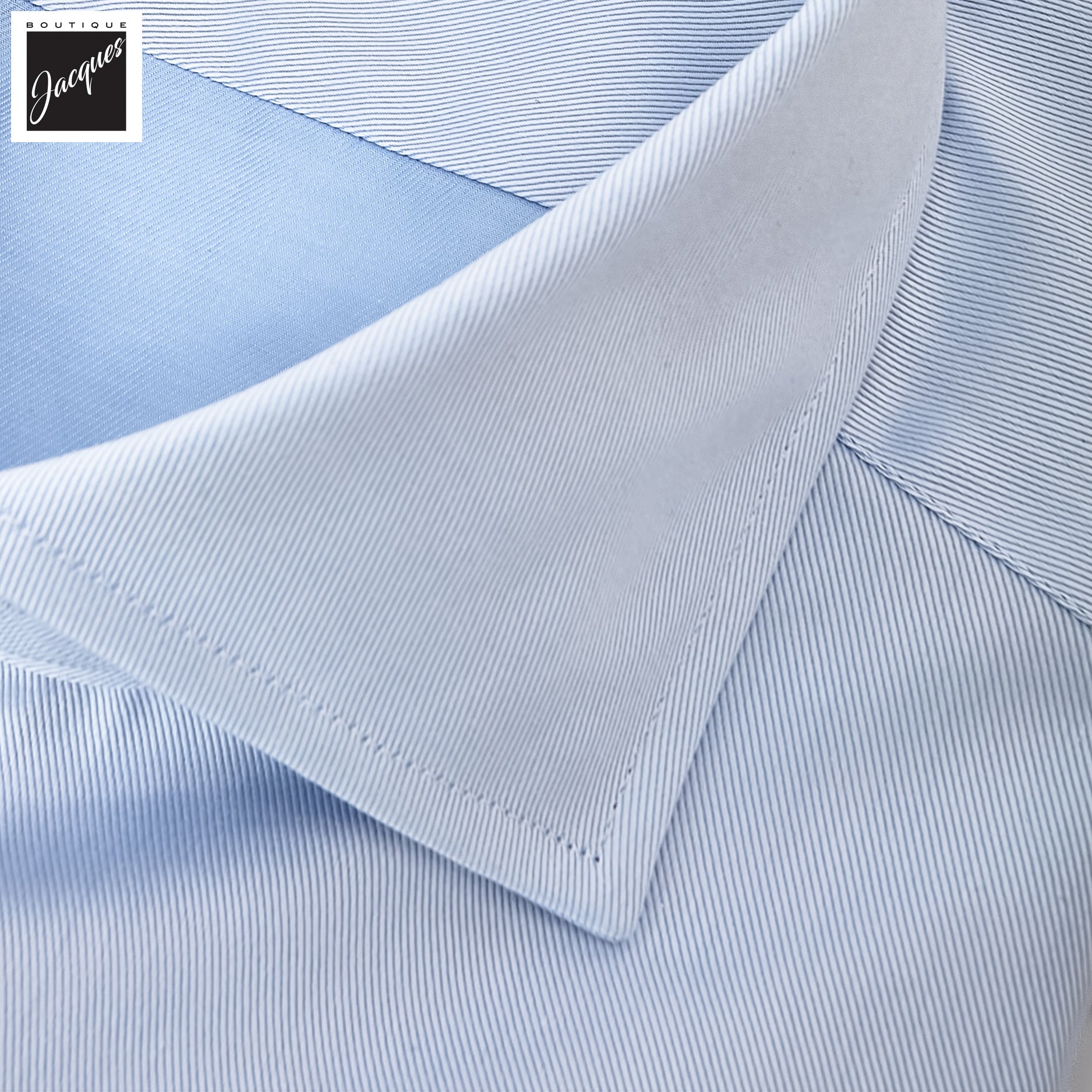 Light Blue Superior Cotton Twill Modern Fit Dress Shirt - SONRISA - Boutique Jacques International