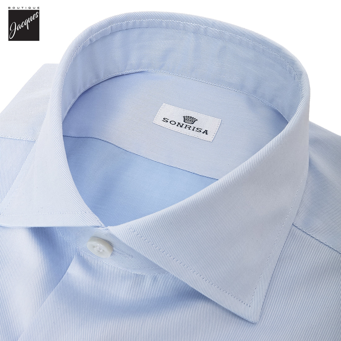 Light Blue Superior Cotton Twill Modern Fit Dress Shirt - SONRISA - Boutique Jacques International