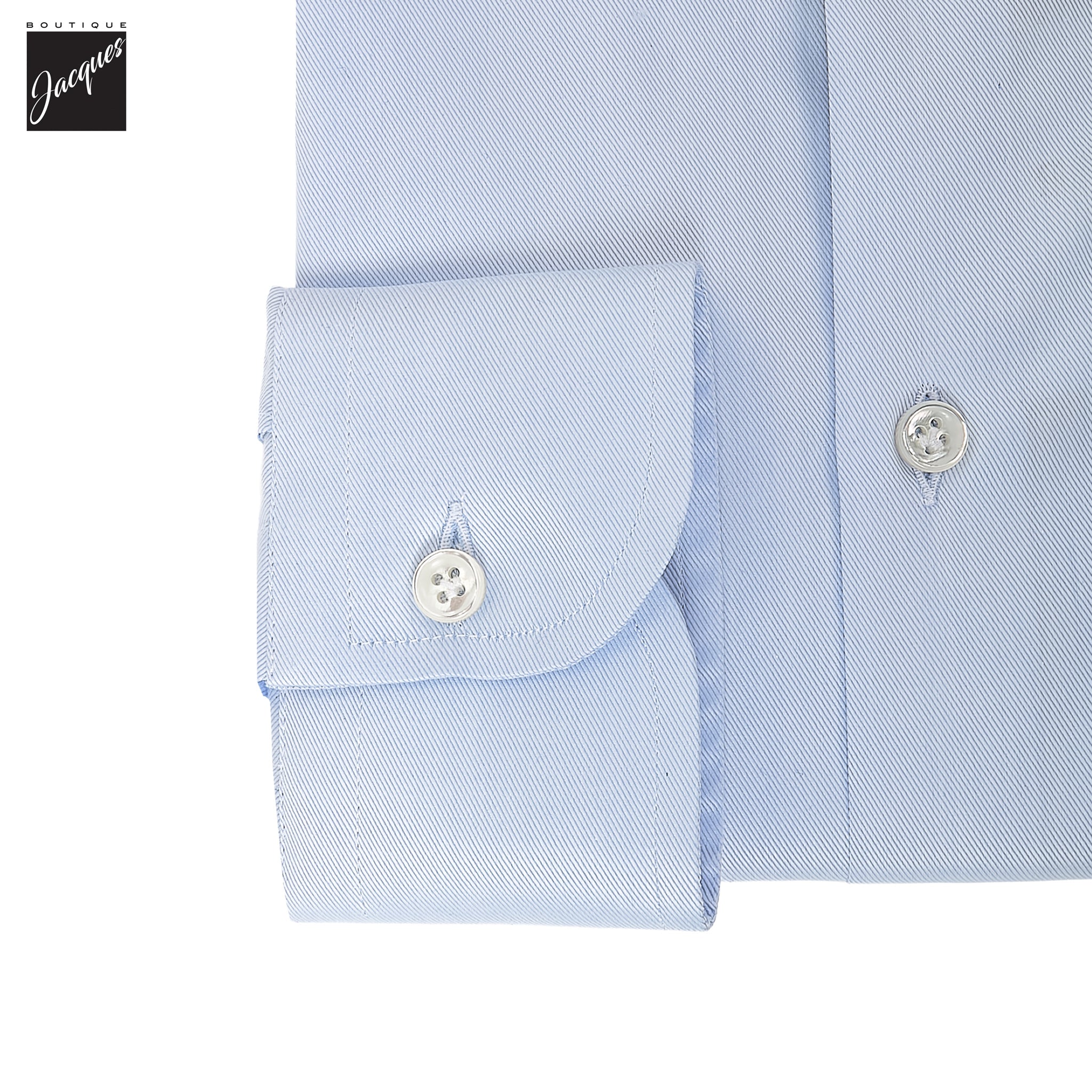 Light Blue Superior Cotton Twill Modern Fit Dress Shirt - SONRISA - Boutique Jacques International