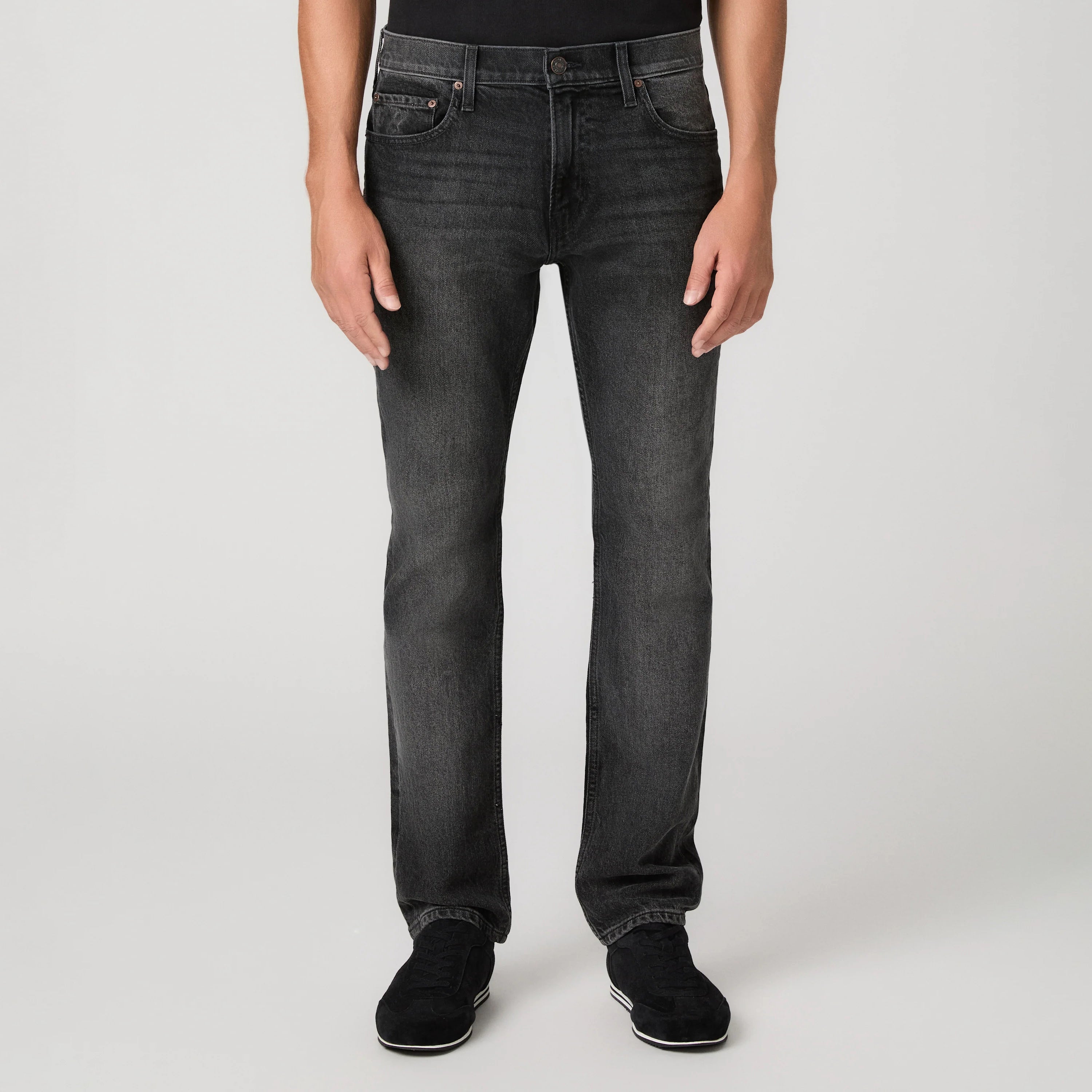 Cozad Dark Gray Wash Lennox Slim Fit Cotton-Tencel Heritage Jeans - PAIGE