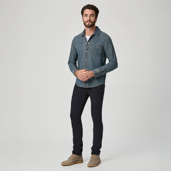 Lennox - True Navy Slim Fit Transcend Five Pocket Pants - PAIGE