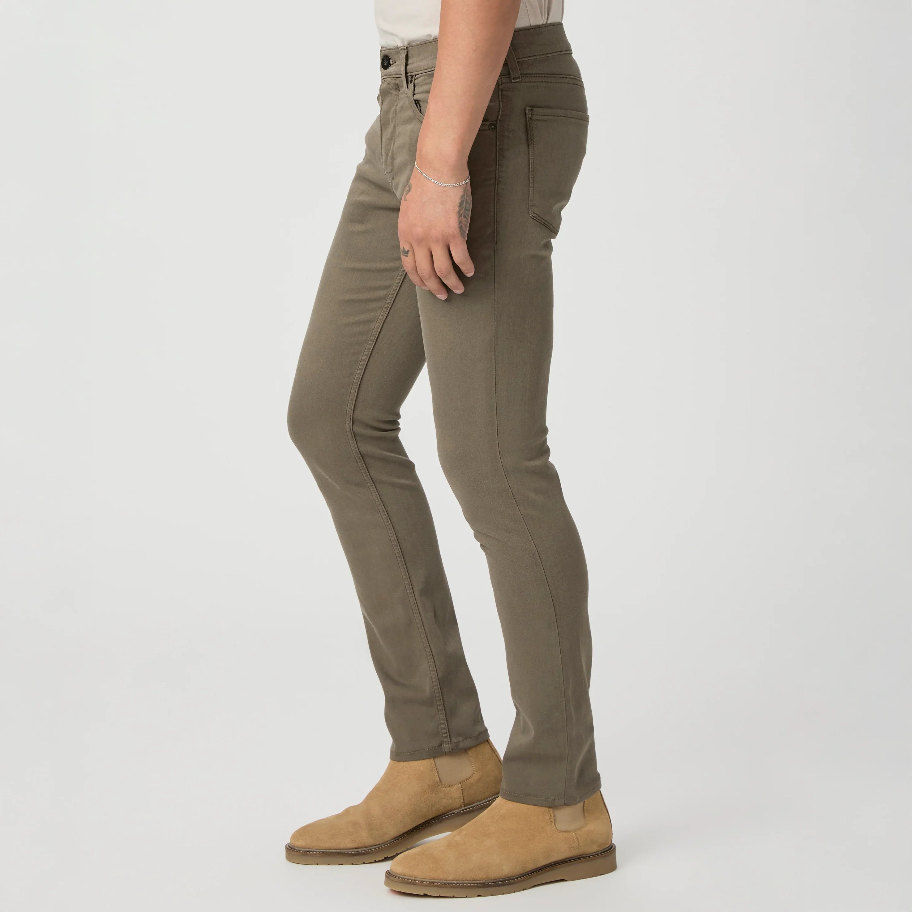 Lennox - Vintage Weathered Mushroom - Slim Fit Five Pocket Jean - PAIGE