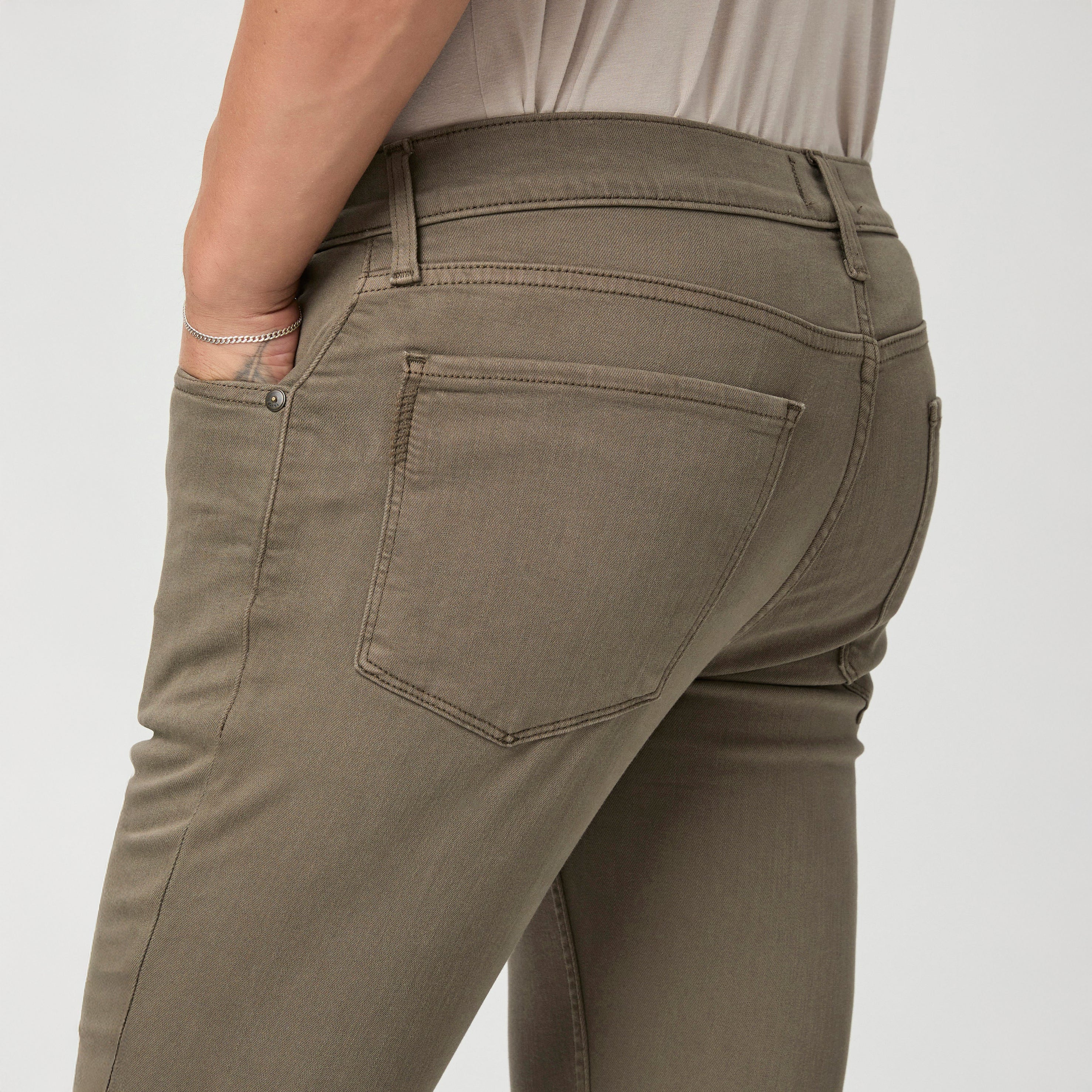 Lennox - Vintage Weathered Mushroom - Slim Fit Five Pocket Jean - PAIGE