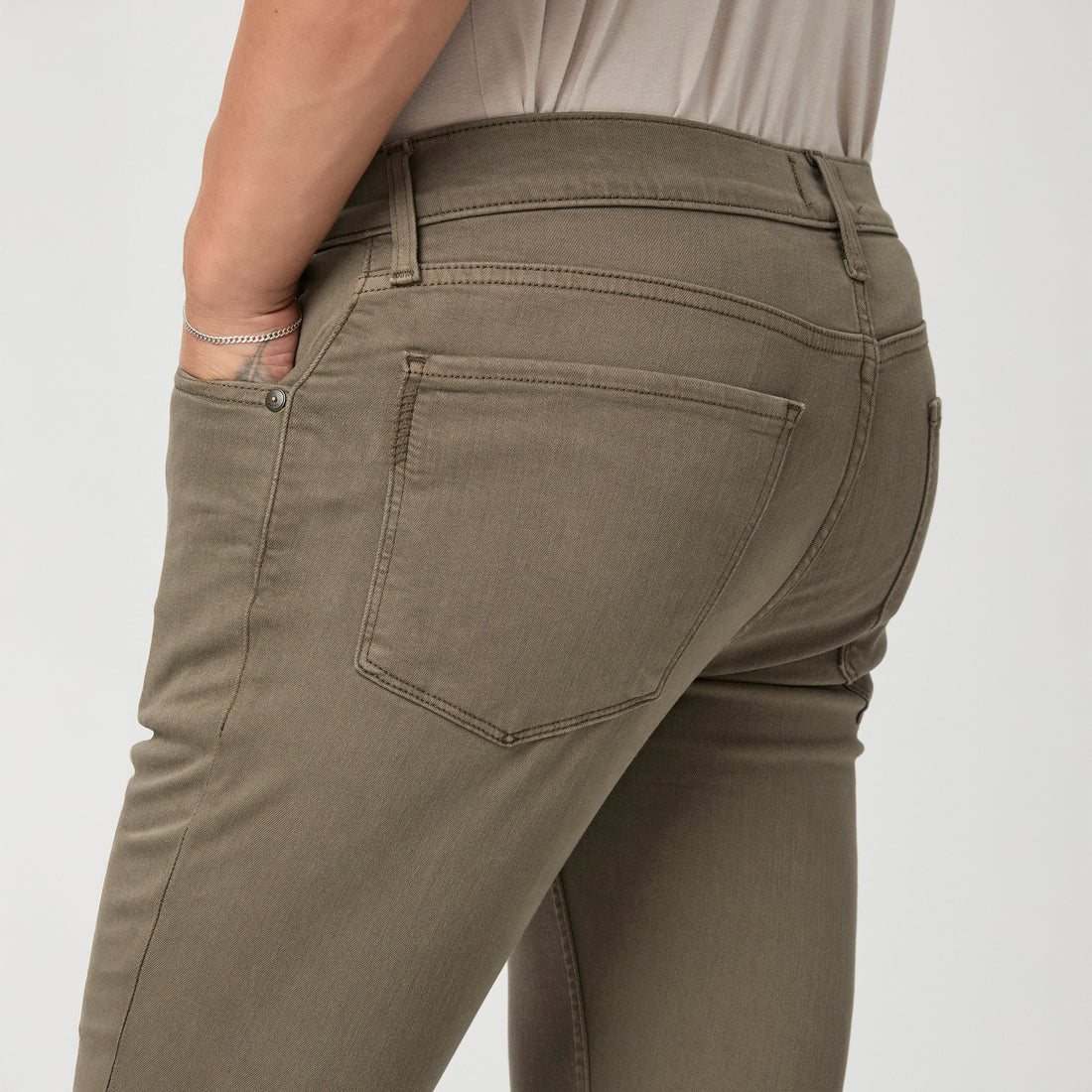 Lennox - Vintage Weathered Mushroom - Slim Fit Five Pocket Jean - PAIGE