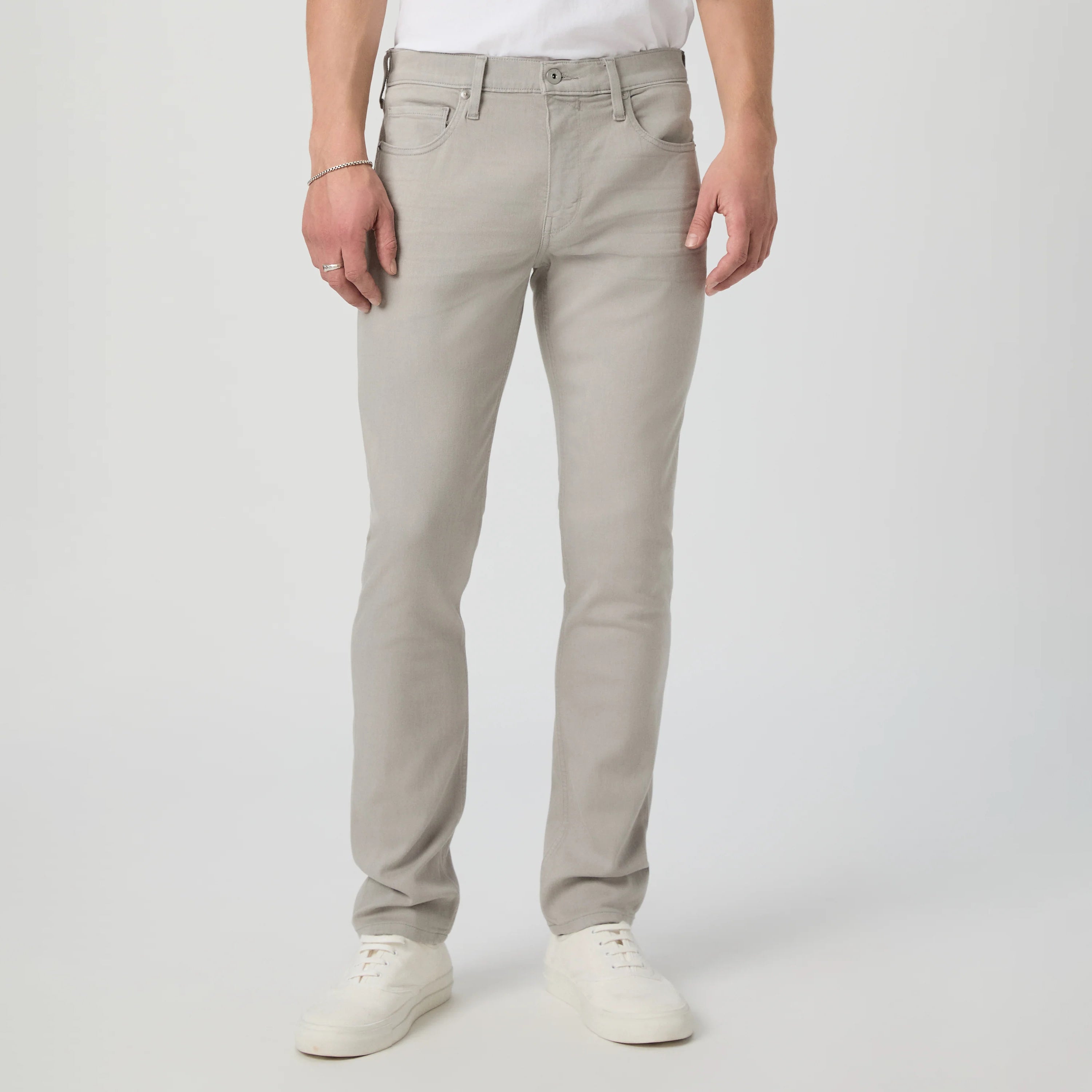 Lennox - Shark Skin - Light Gray Transcend Five Pocket Pant - PAIGE - Boutique Jacques International