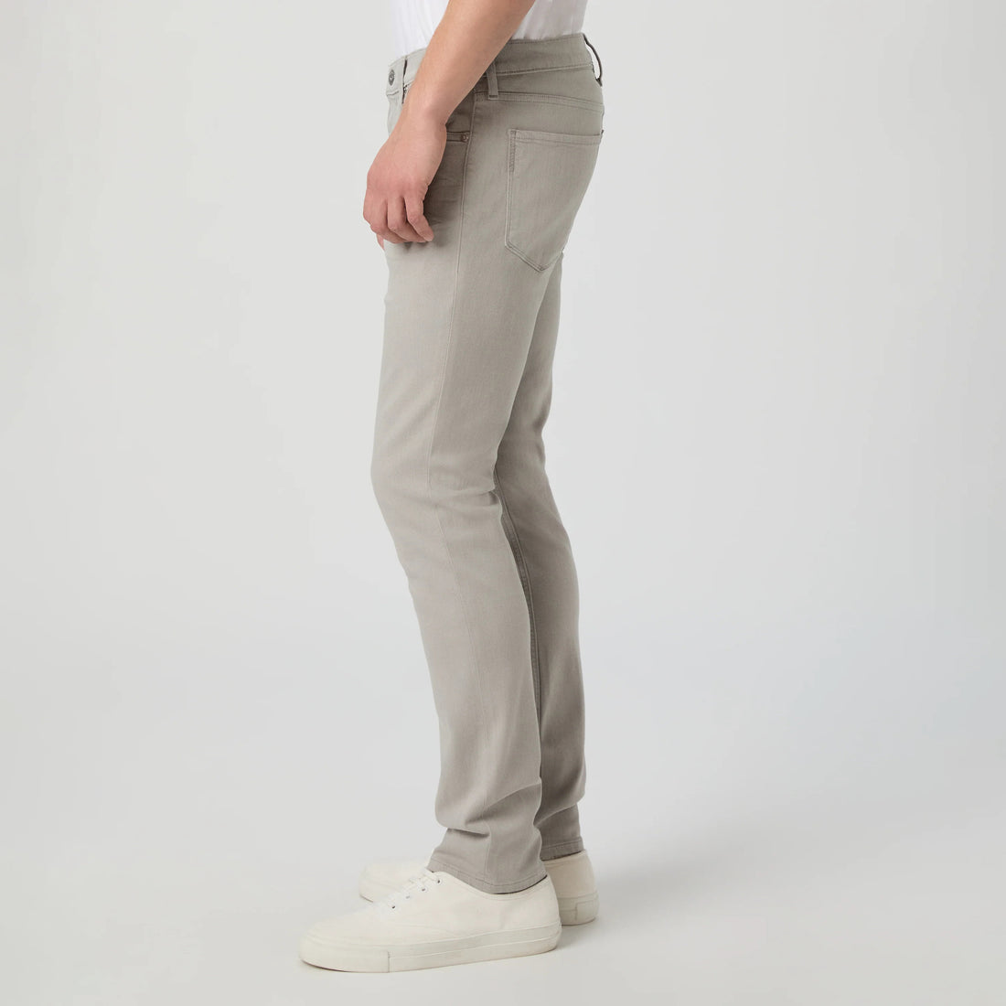 Lennox - Shark Skin - Light Gray Transcend Five Pocket Pant - PAIGE - Boutique Jacques International
