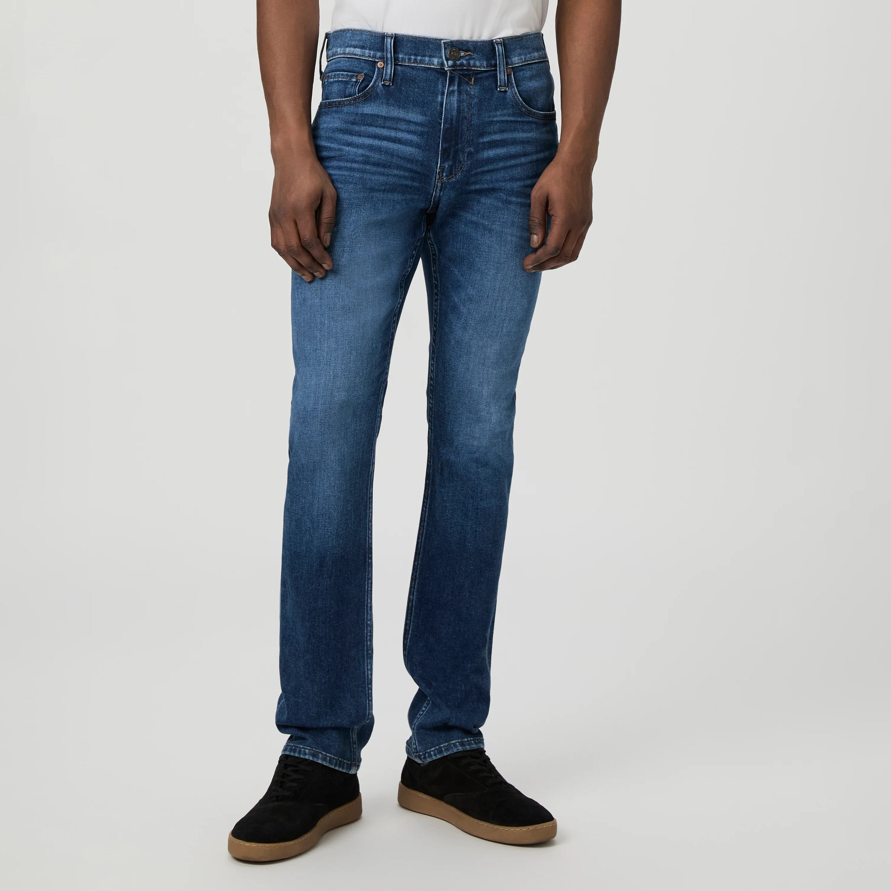 Combs Mid Wash Blue Lennox Slim Fit Vintage Transcend Jeans - PAIGE
