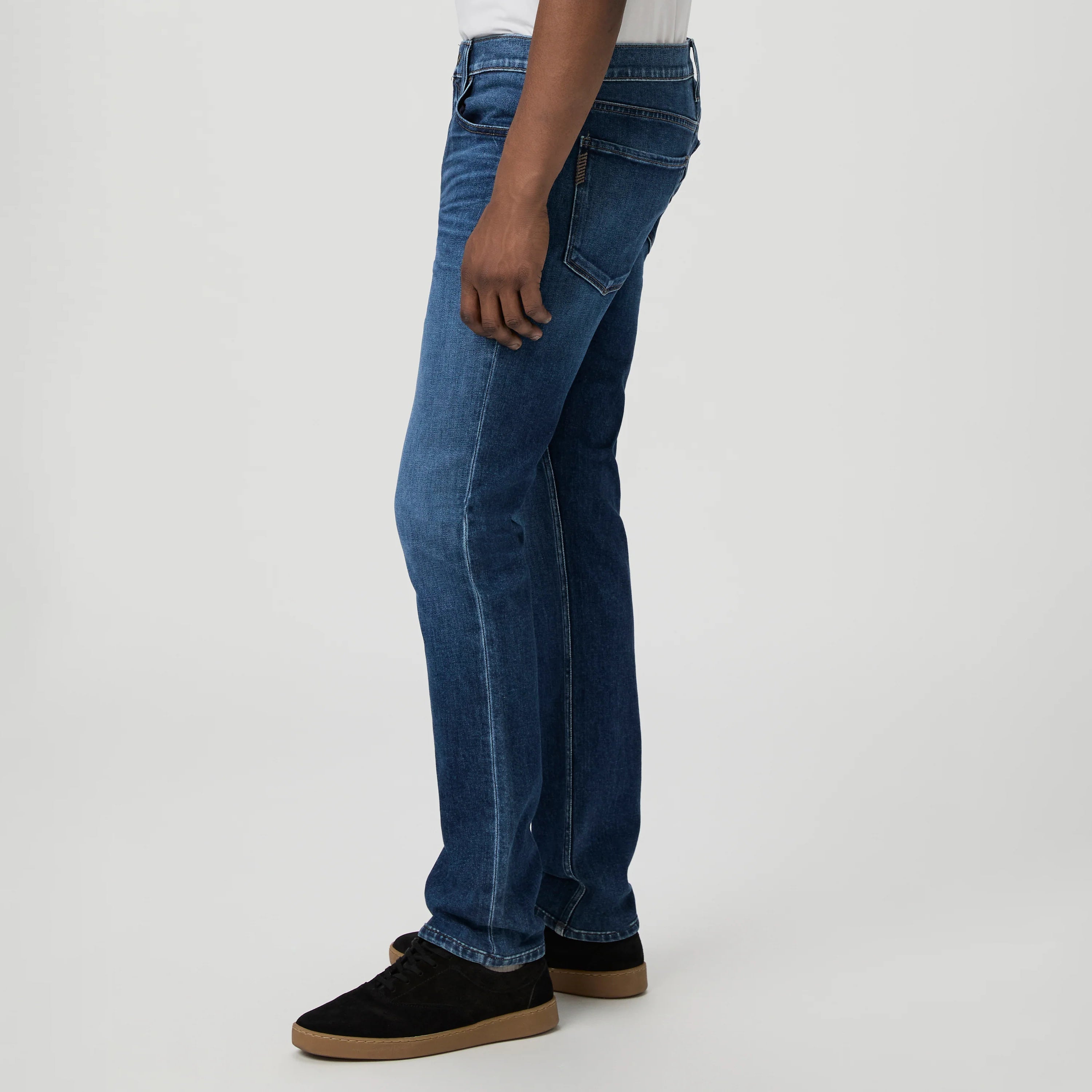 Combs Mid Wash Blue Lennox Slim Fit Vintage Transcend Jeans - PAIGE
