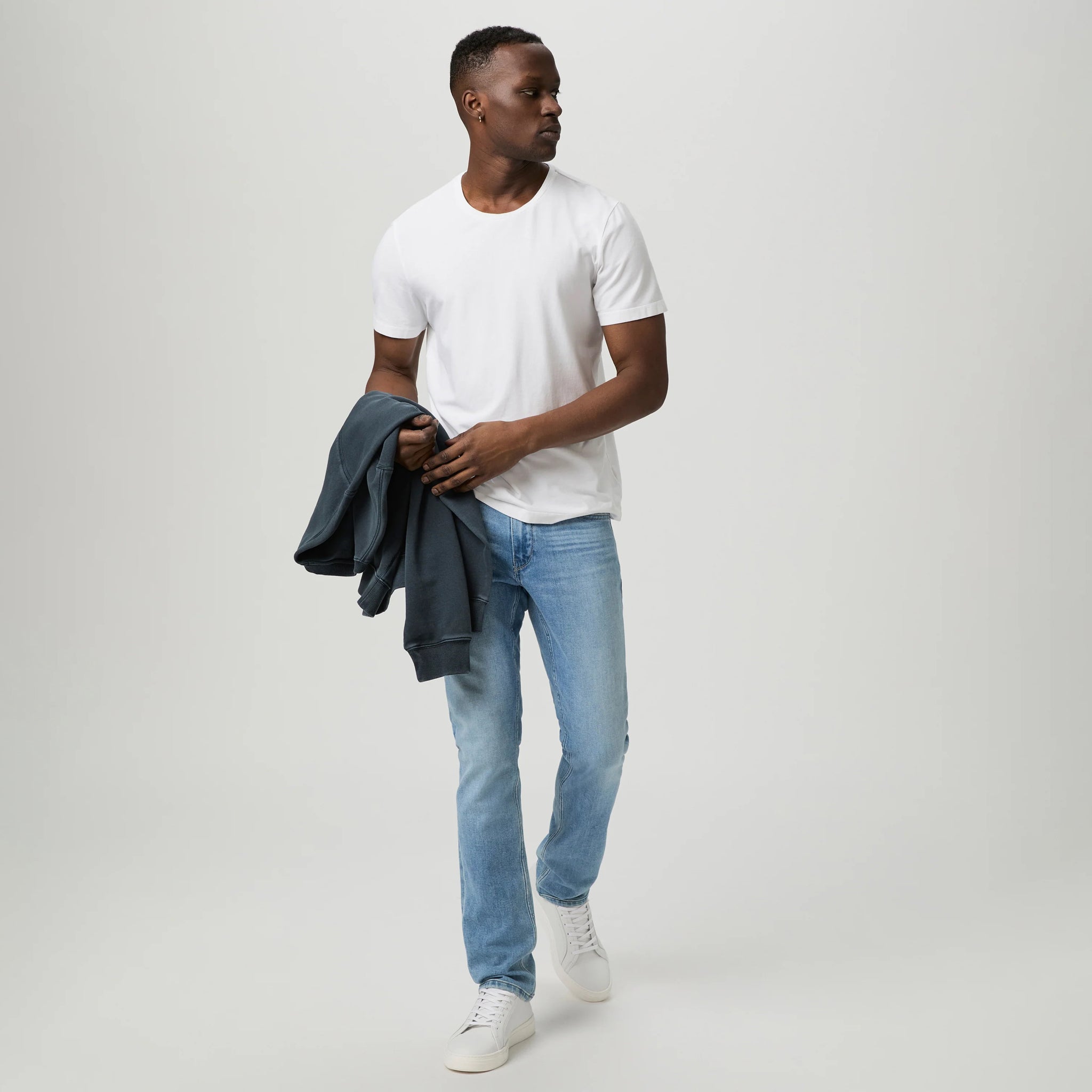 Emberton - Blue Light Wash Lennox Slim Fit Vintage Transcend Jeans - PAIGE