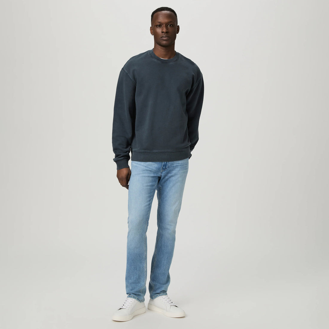 Emberton - Blue Light Wash Lennox Slim Fit Vintage Transcend Jeans - PAIGE