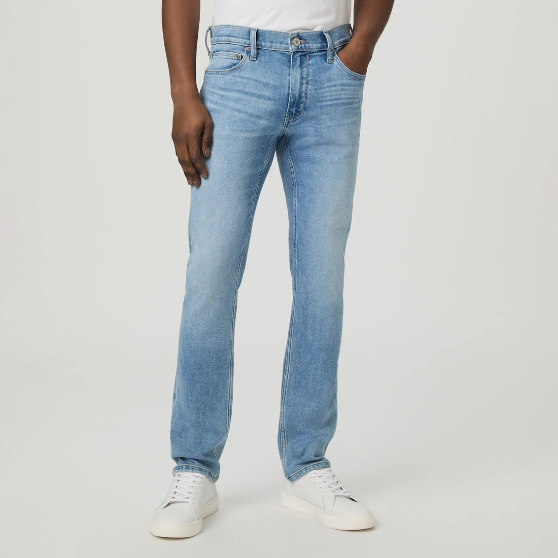 Emberton - Blue Light Wash Lennox Slim Fit Vintage Transcend Jeans - PAIGE