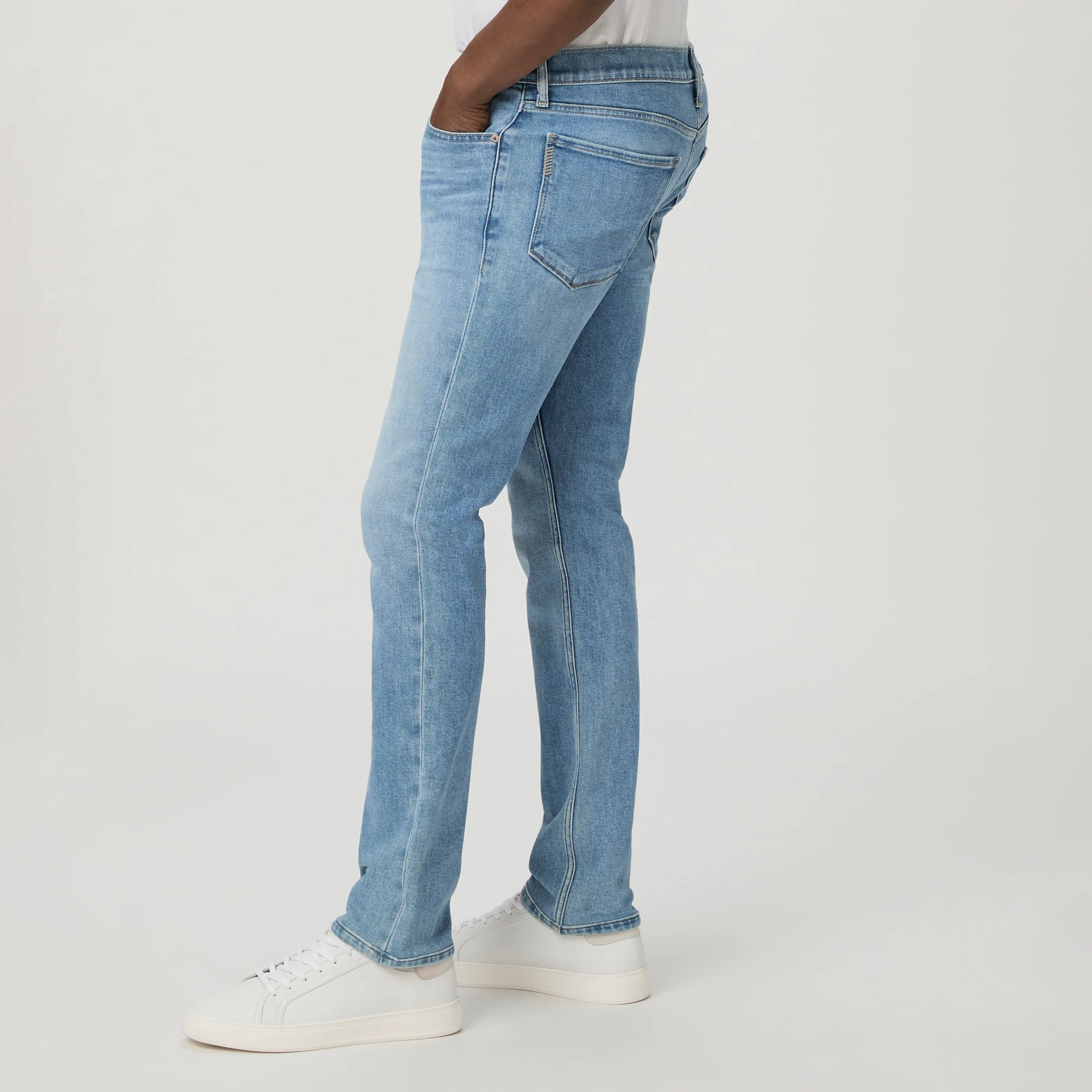 Emberton - Blue Light Wash Lennox Slim Fit Vintage Transcend Jeans - PAIGE