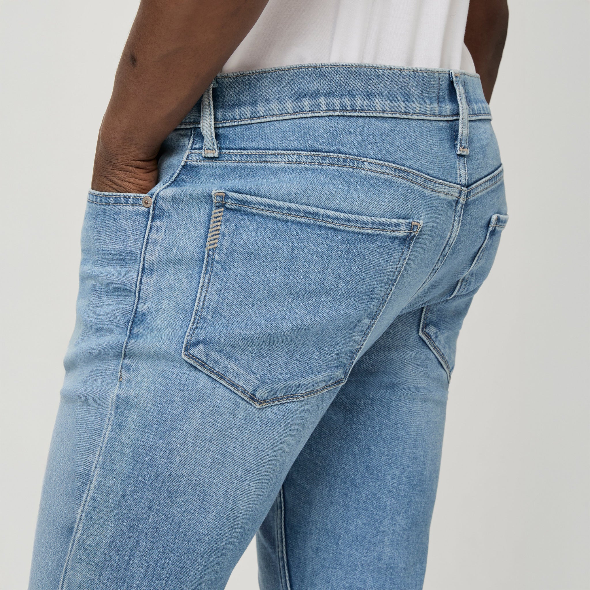 Emberton - Blue Light Wash Lennox Slim Fit Vintage Transcend Jeans - PAIGE