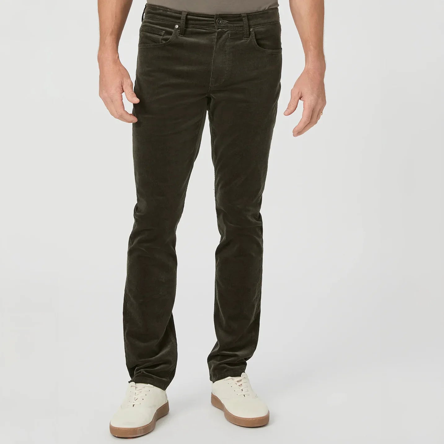 Shaded Glen (Green) Corduroy – Lennox Slim Fit Jeans - PAIGE