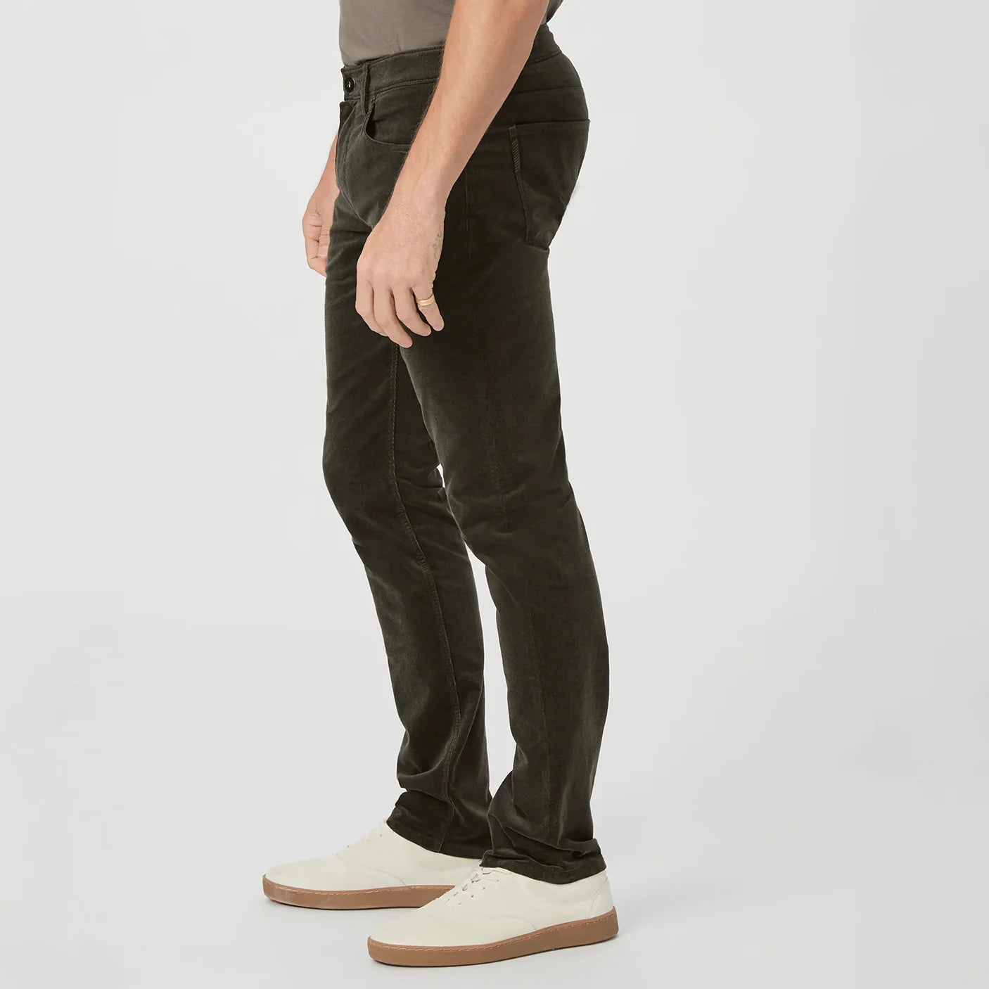 Shaded Glen (Green) Corduroy – Lennox Slim Fit Jeans - PAIGE