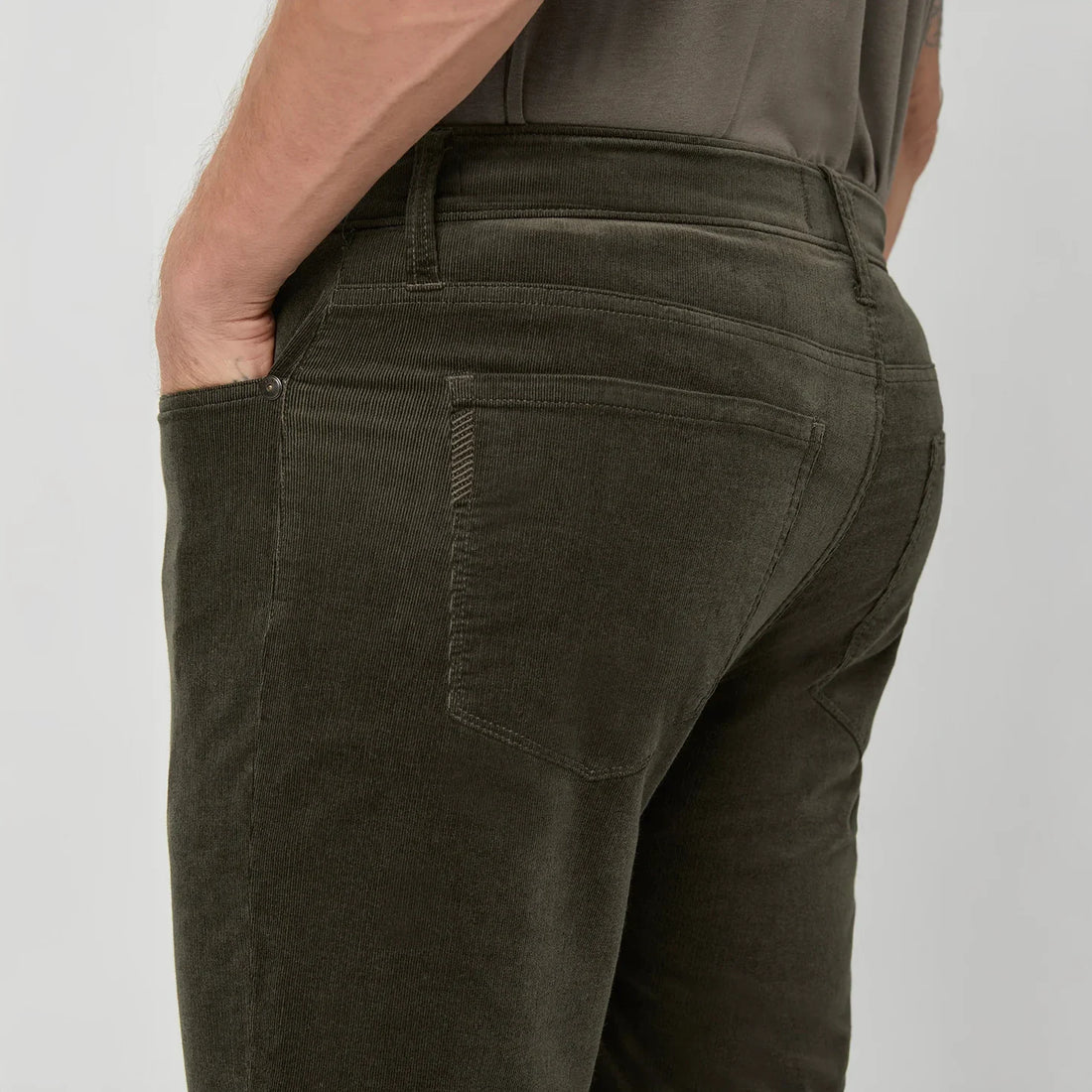 Shaded Glen (Green) Corduroy – Lennox Slim Fit Jeans - PAIGE