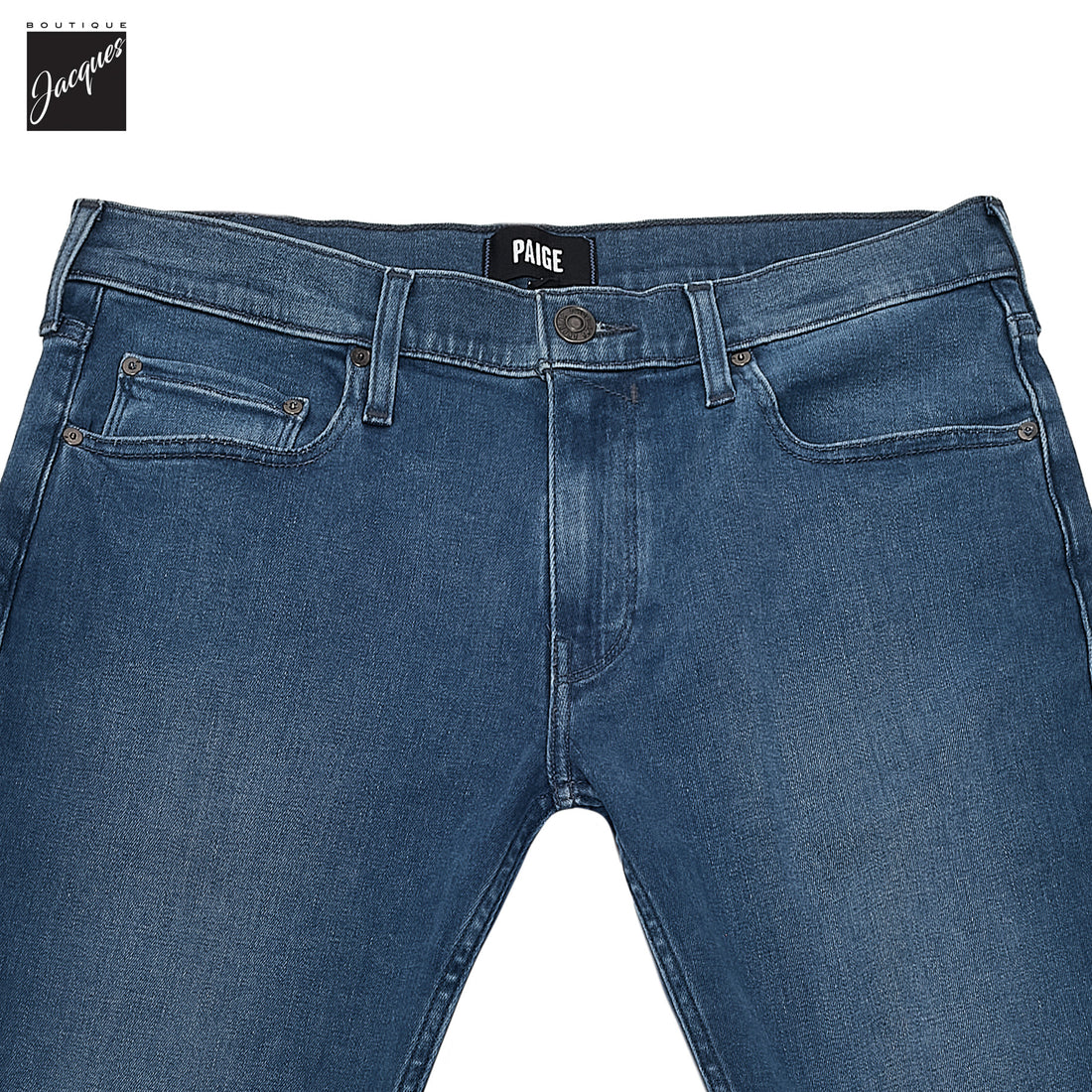 Lennox - Orin - Blue Mid Wash Slim Fit Vintage Transcend Jeans - PAIGE - Boutique Jacques International