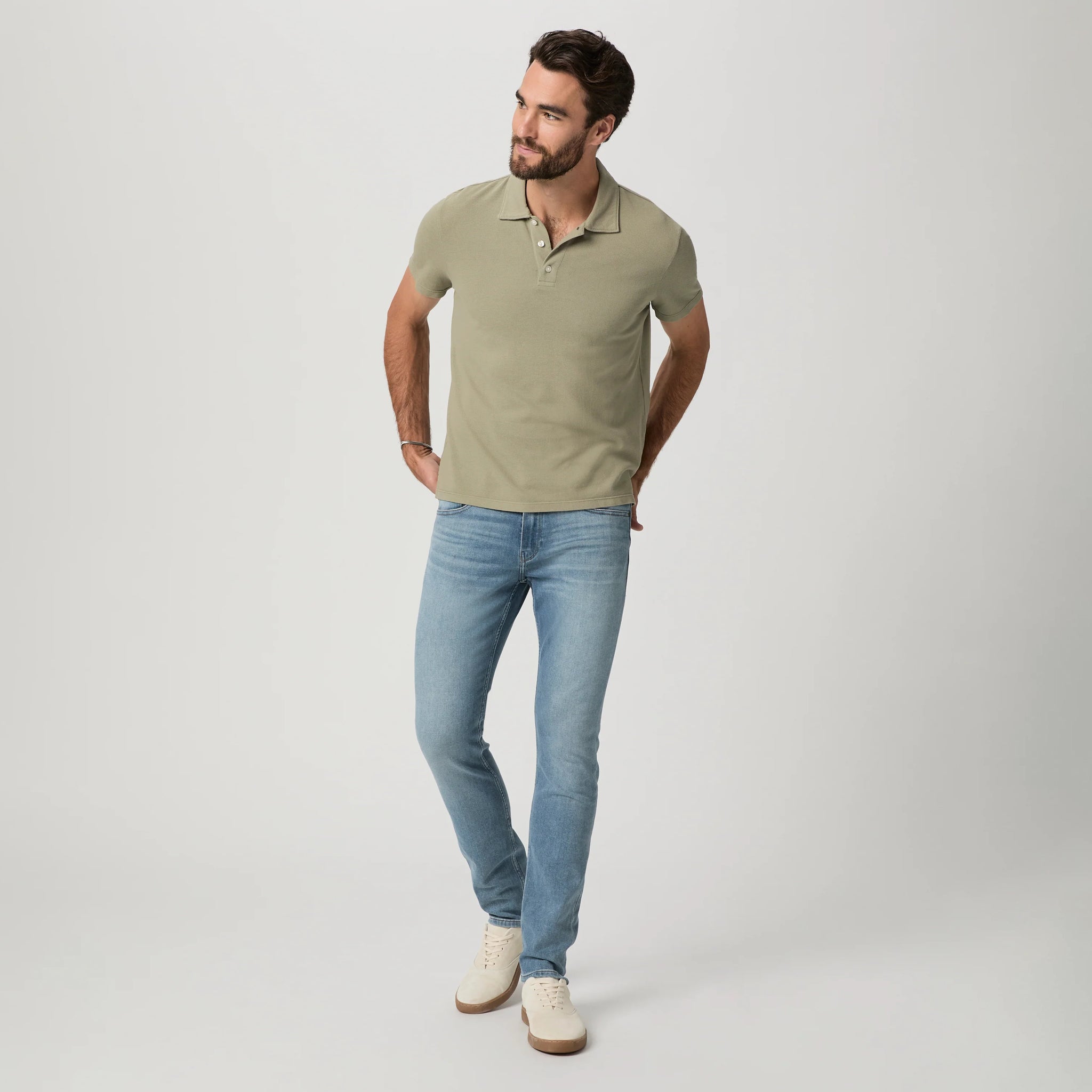 Lennox - Tyson - Blue Light Wash Slim Fit Vintage Transcend Jeans - PAIGE