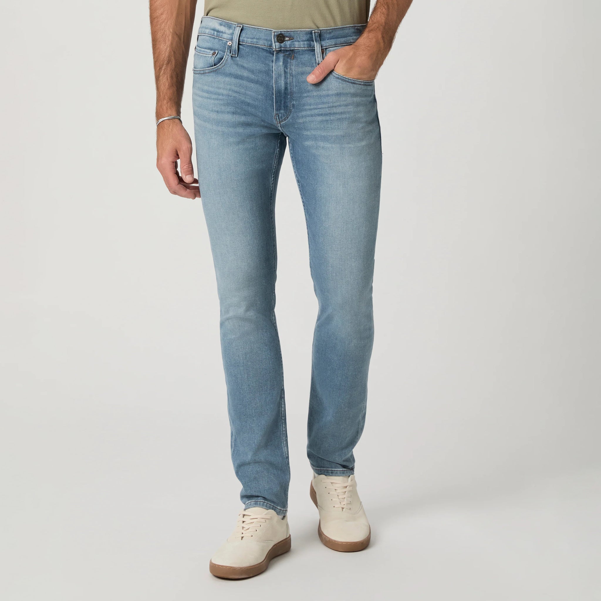 Lennox - Tyson - Blue Light Wash Slim Fit Vintage Transcend Jeans - PAIGE