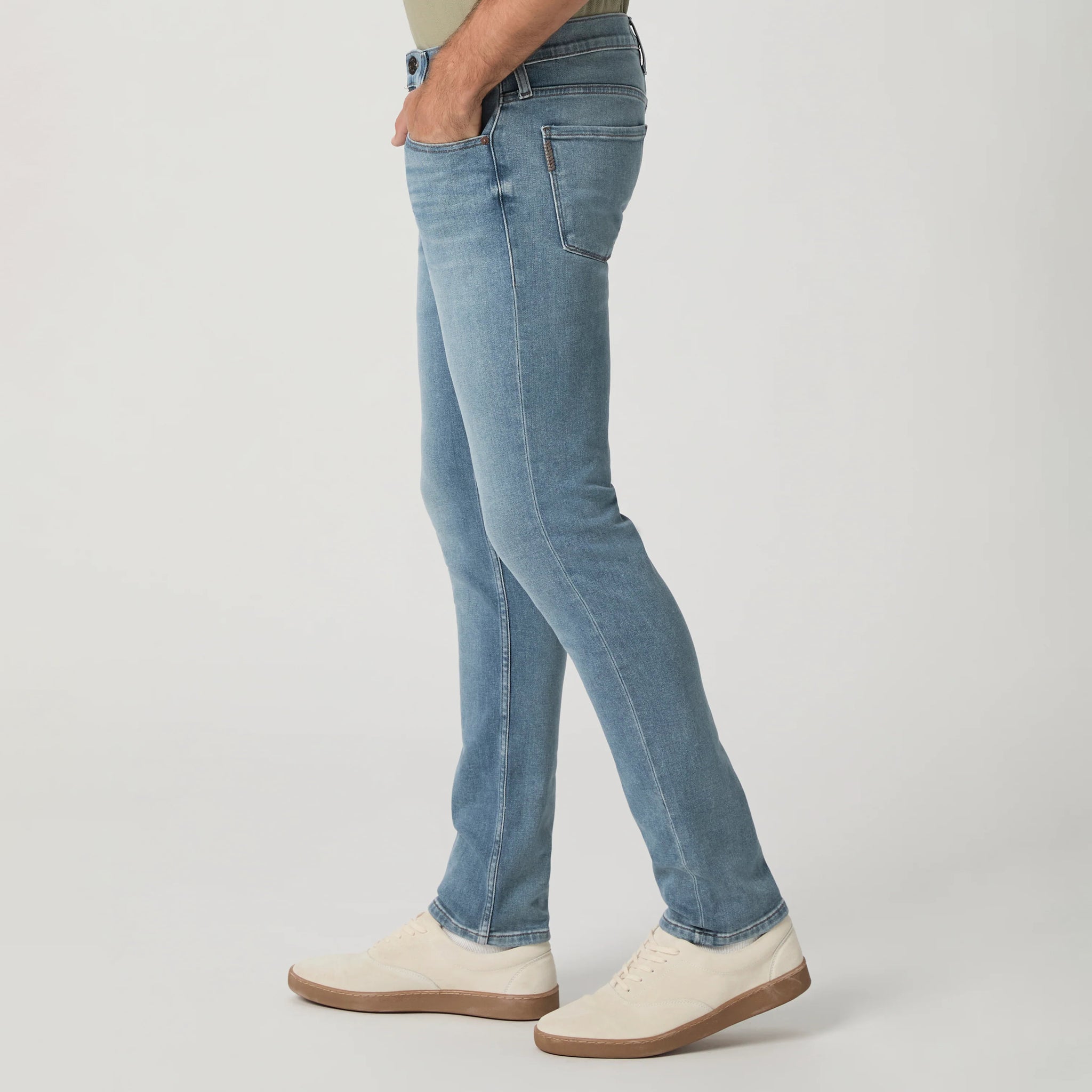 Lennox - Tyson - Blue Light Wash Slim Fit Vintage Transcend Jeans - PAIGE