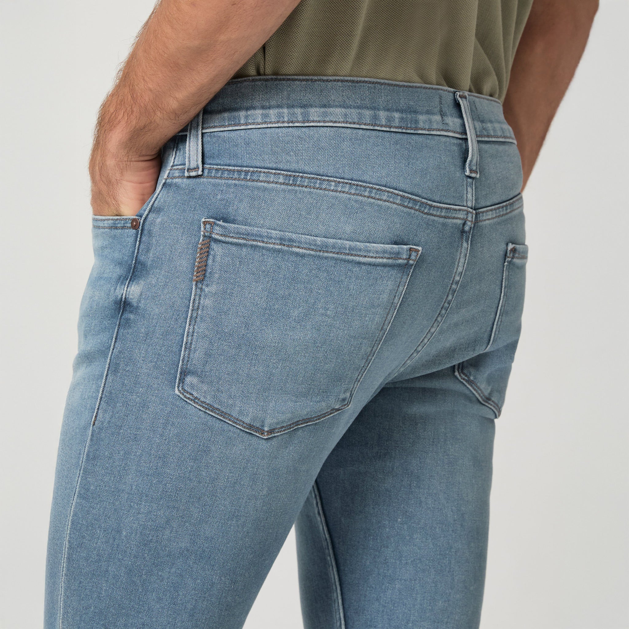 Lennox - Tyson - Blue Light Wash Slim Fit Vintage Transcend Jeans - PAIGE