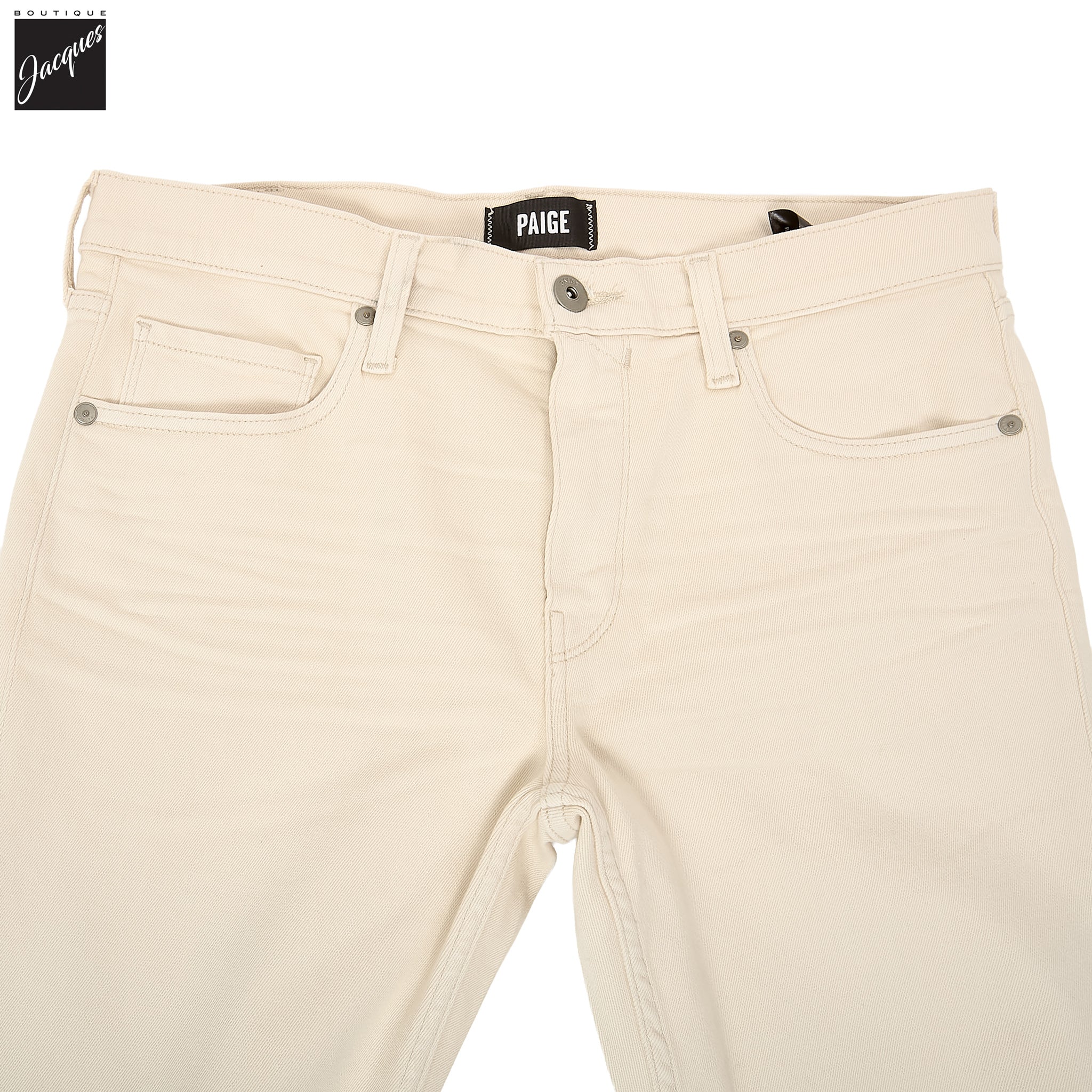 Lennox - Vintage Ivory Stone - Transcend Vintage Five Pocket Pant - PAIGE - Boutique Jacques International