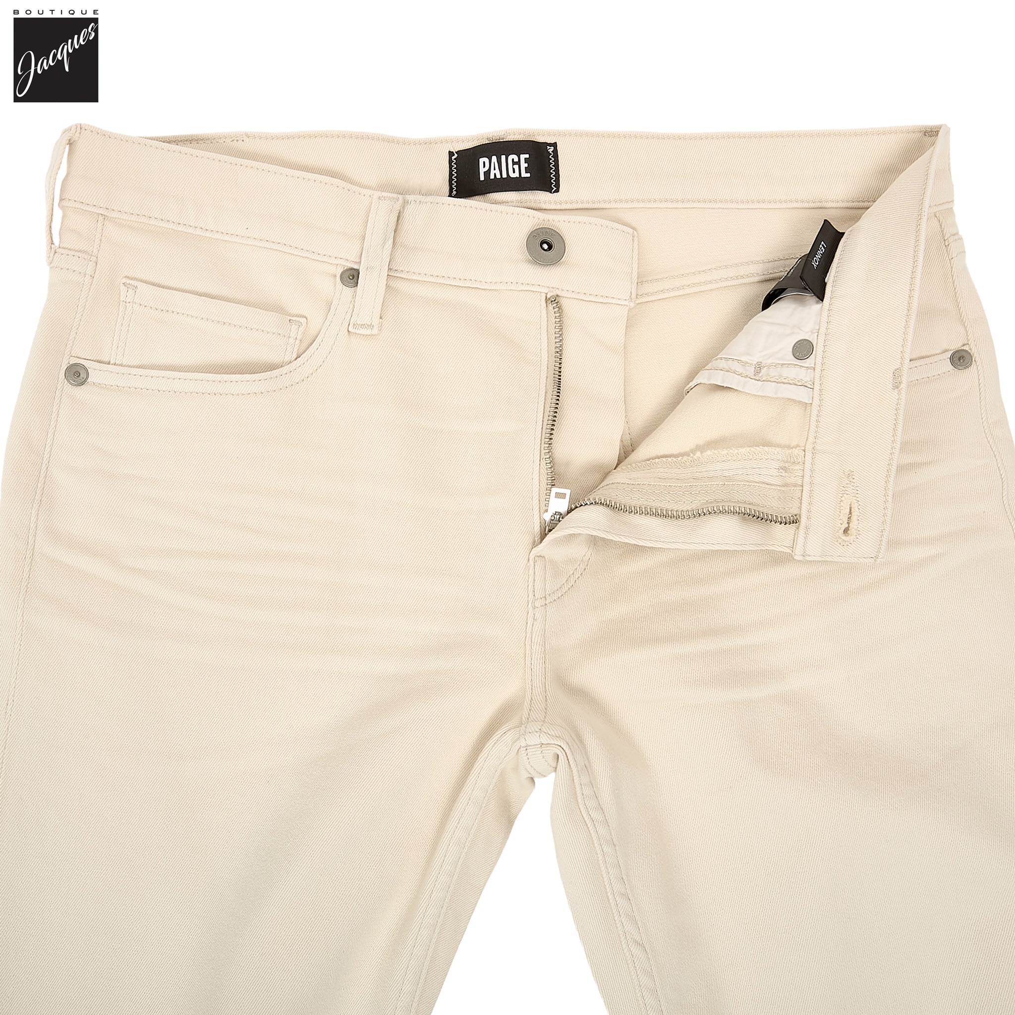 Lennox - Vintage Ivory Stone - Transcend Vintage Five Pocket Pant - PAIGE - Boutique Jacques International