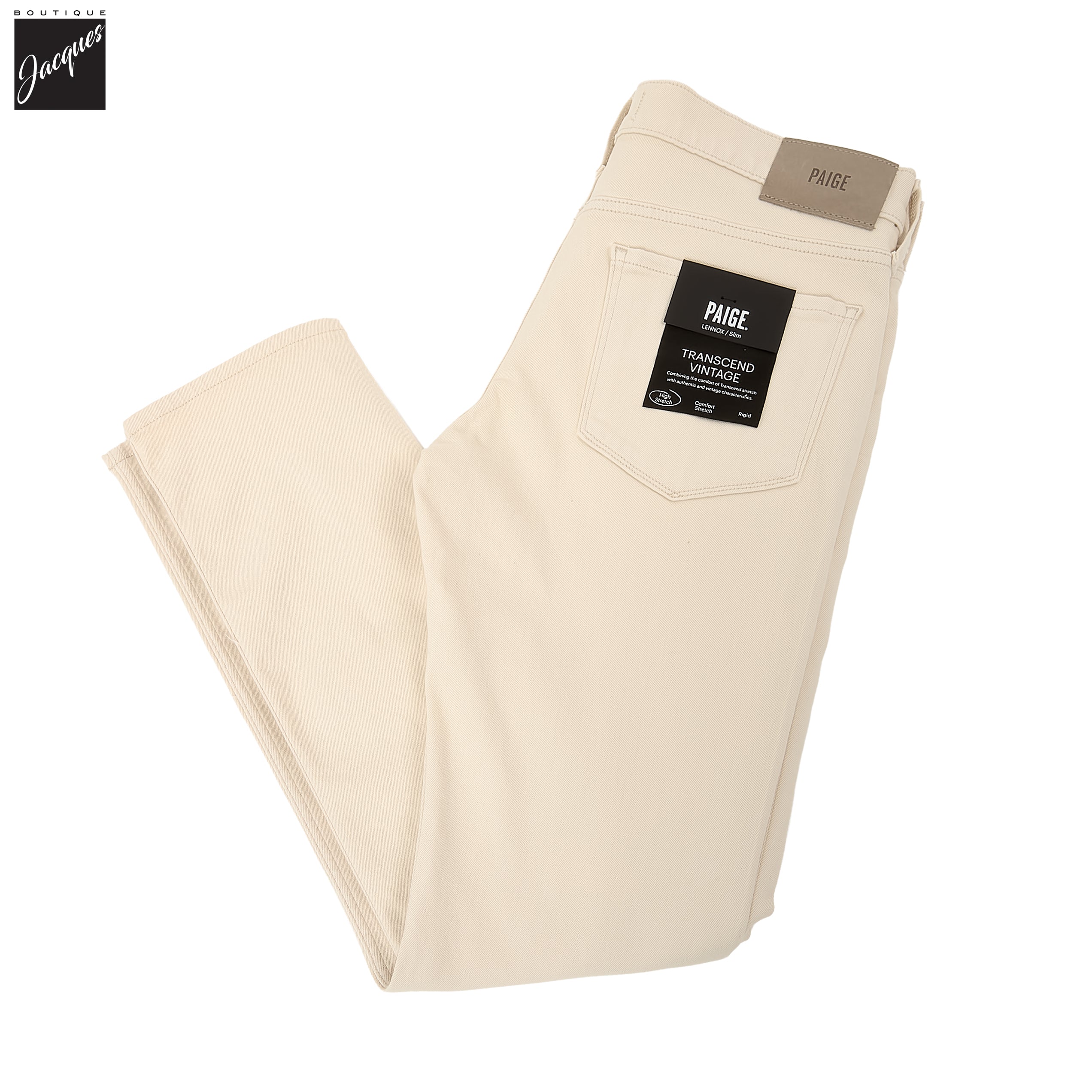 Lennox - Vintage Ivory Stone - Transcend Vintage Five Pocket Pant - PAIGE - Boutique Jacques International