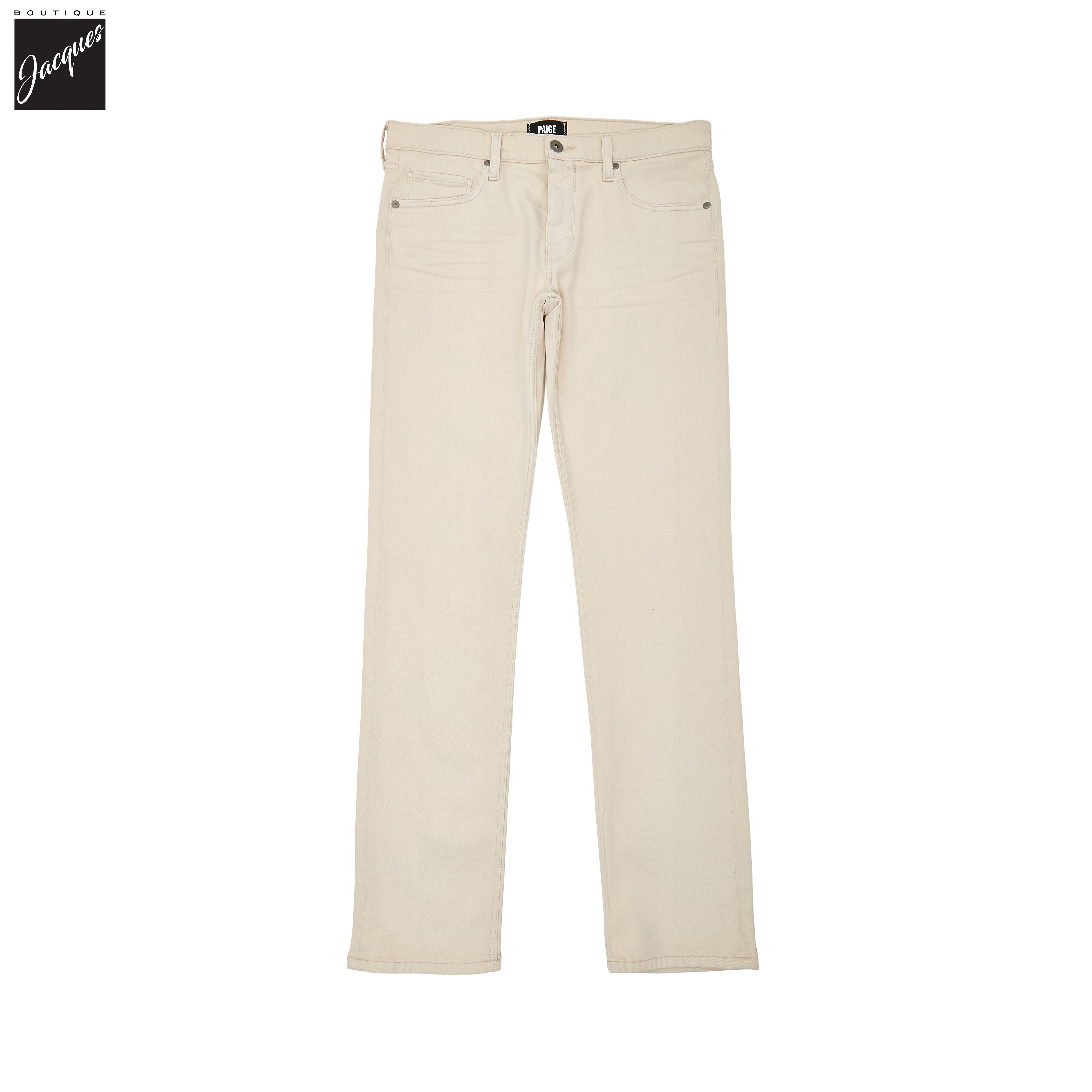 Lennox - Vintage Ivory Stone - Transcend Vintage Five Pocket Pant - PAIGE - Boutique Jacques International