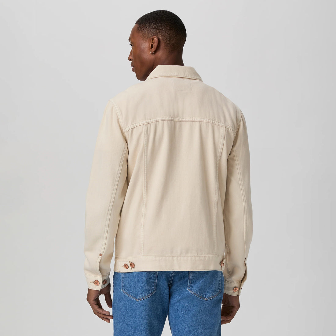 Natural (Beige) Lightweight Denim Scout Jacket - Paige