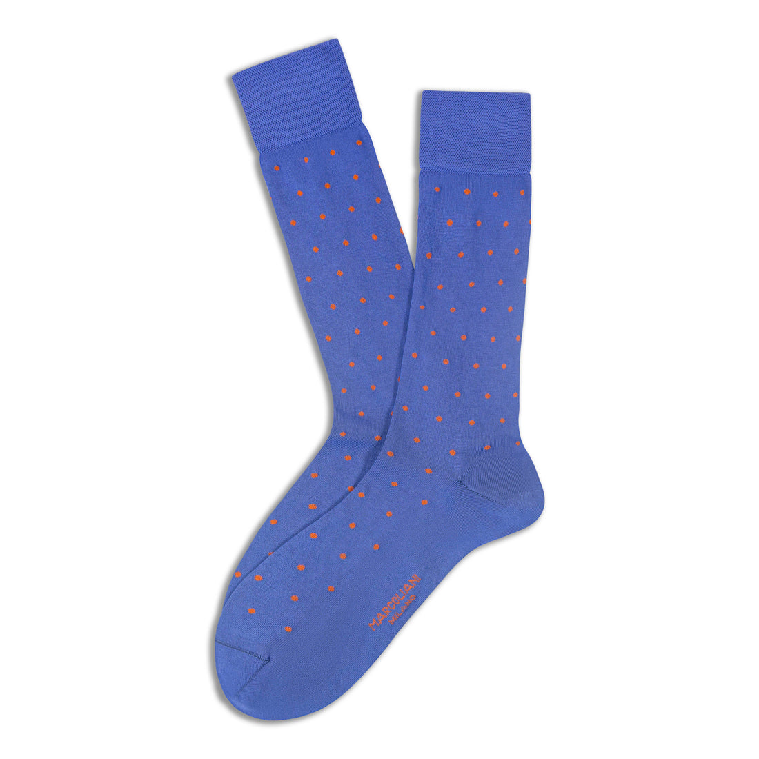 Lavender Polka Dot Pima Cotton Mid-Calf Socks - Marcoliani - Boutique Jacques International
