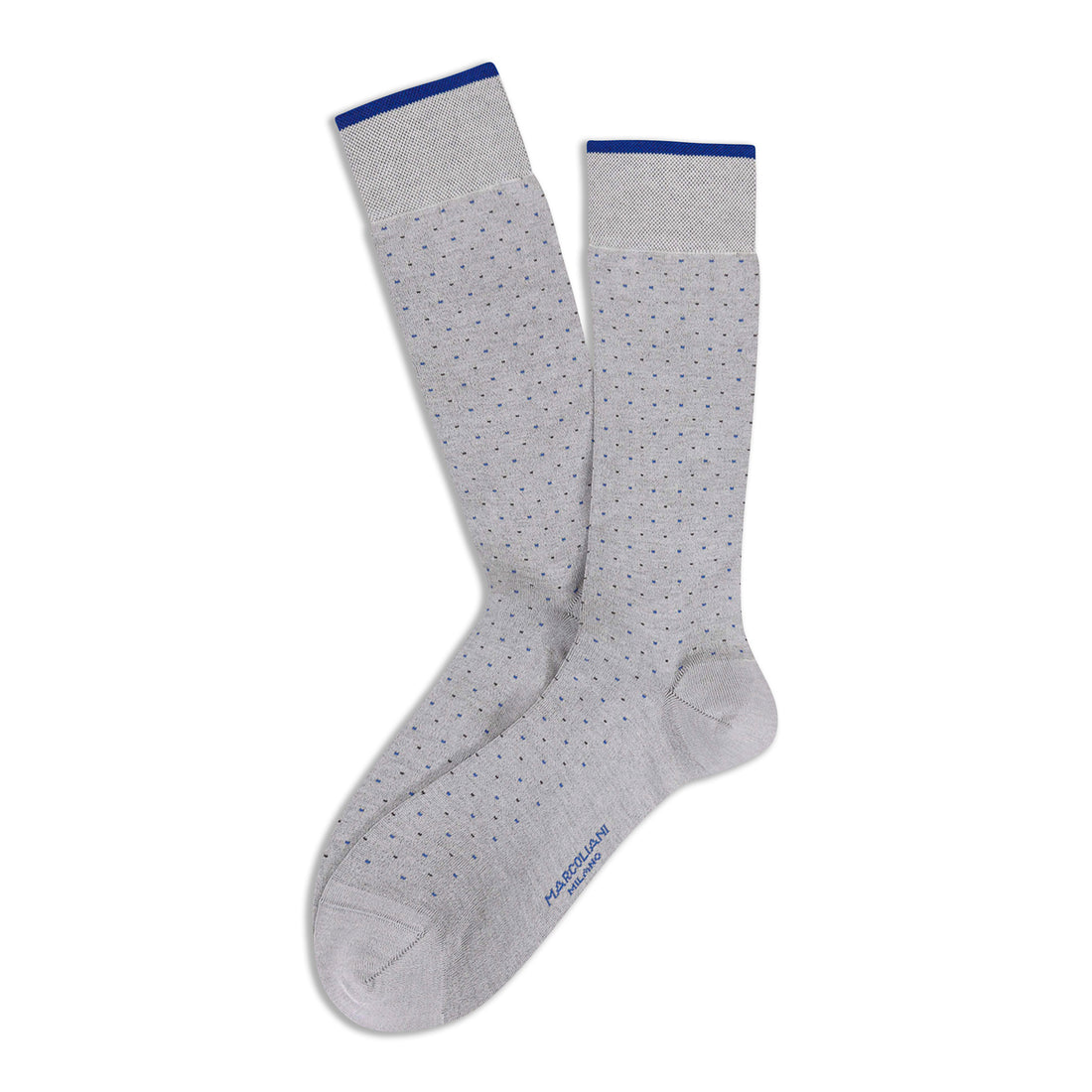 Beige Lisle Varese Pindot Pima Cotton Mid-Calf Sock - Marcoliani - Boutique Jacques International