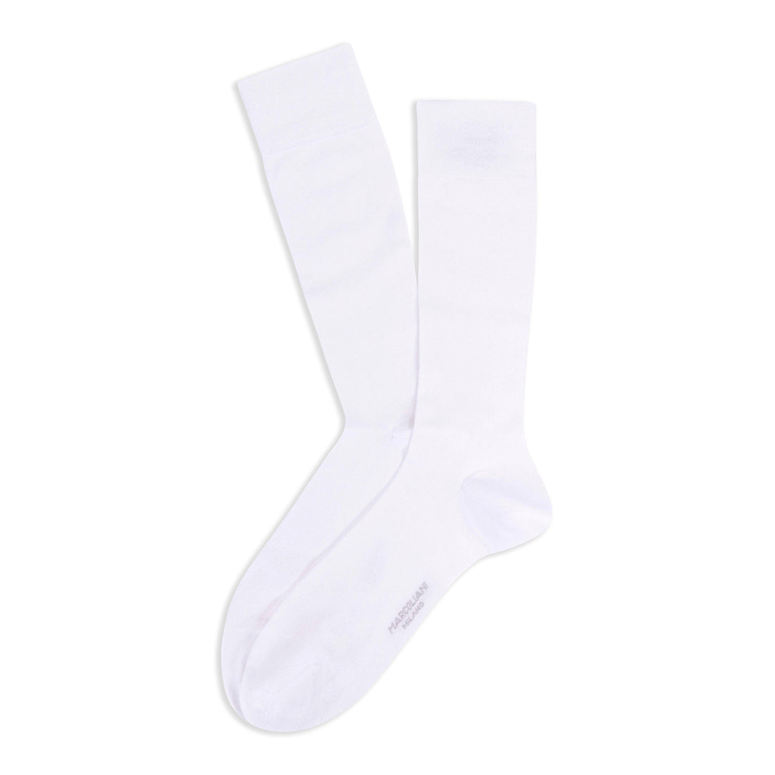 White Classic Plain Fresh of Modal Mid-Calf Socks - Marcoliani - Boutique Jacques International
