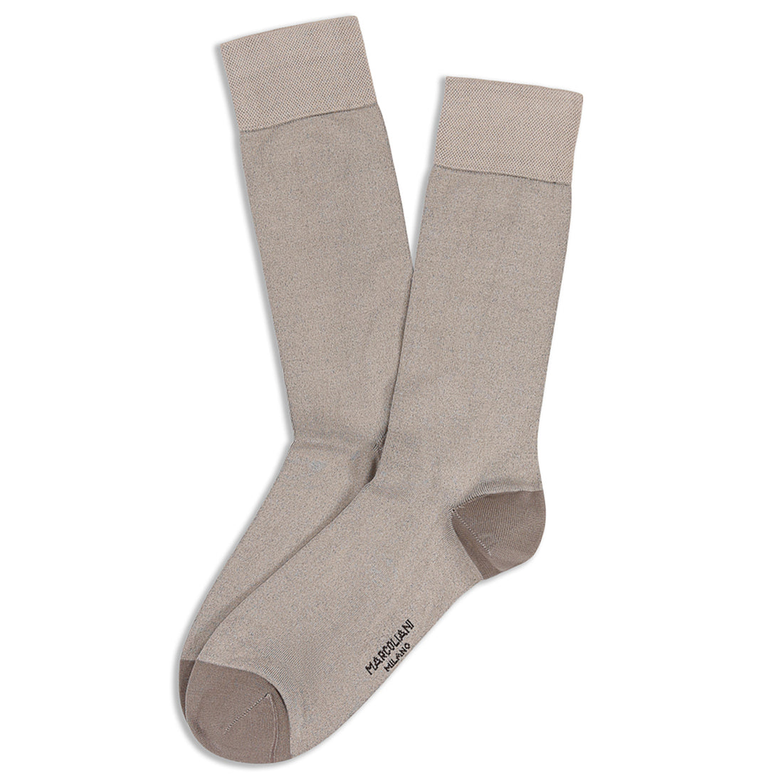 Beige Classic Plain Fresh of Modal Mid-Calf Socks - Marcoliani - Boutique Jacques International