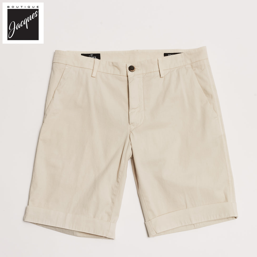 Bone Stretch Cotton Bermuda Shorts - Mason's