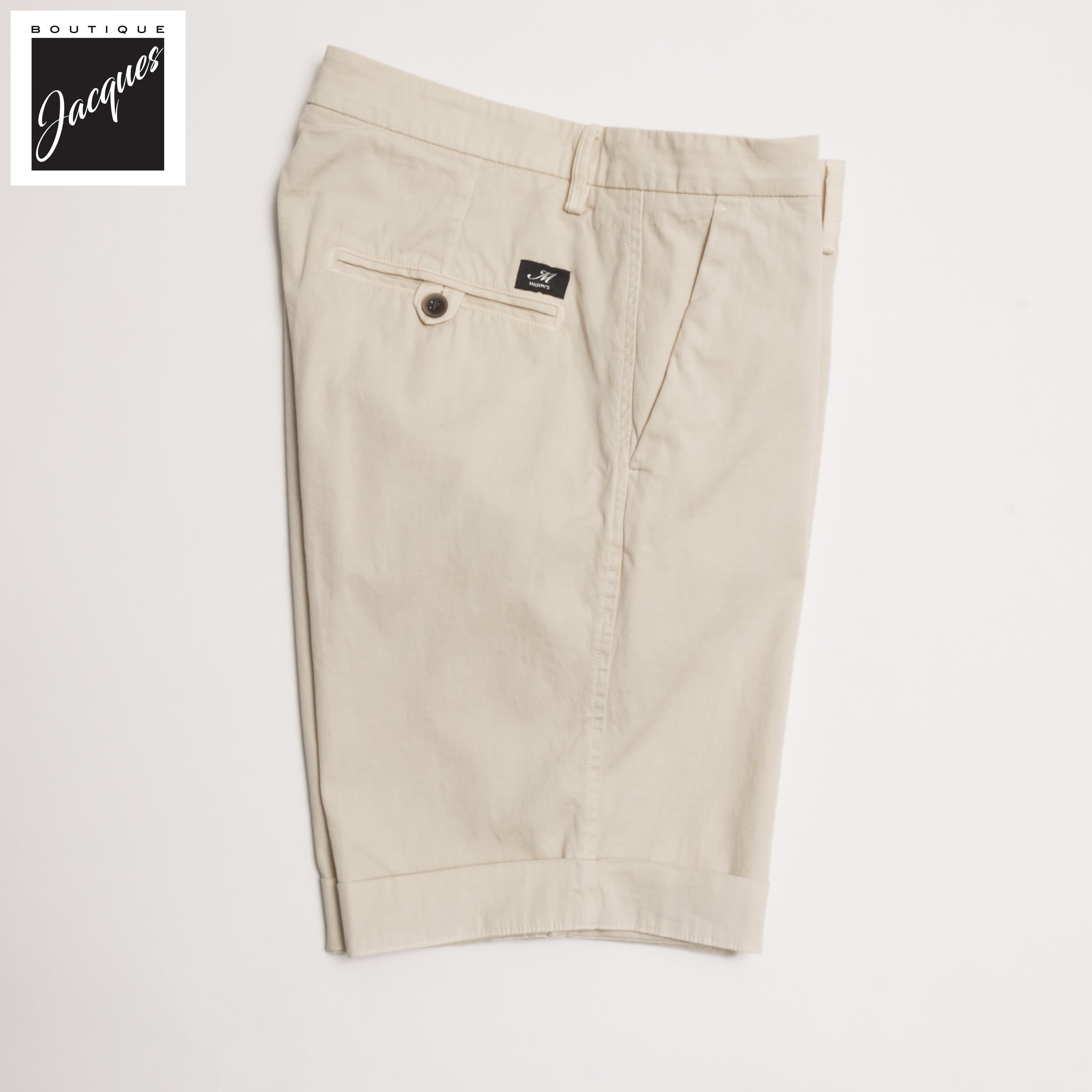Bone Stretch Cotton Bermuda Shorts - Mason's - Boutique Jacques International