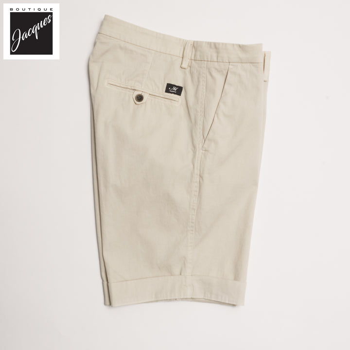 Bone Stretch Cotton Bermuda Shorts - Mason's