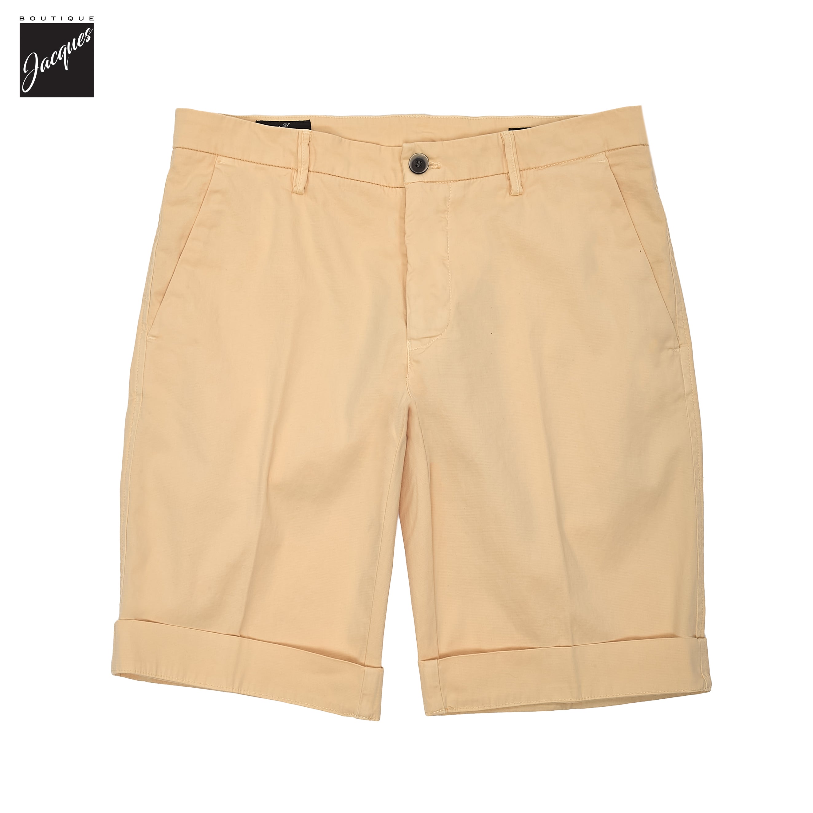 Peach Cotton-Stretch Torino Slim Fit Bermuda Shorts - Mason's - Boutique Jacques International