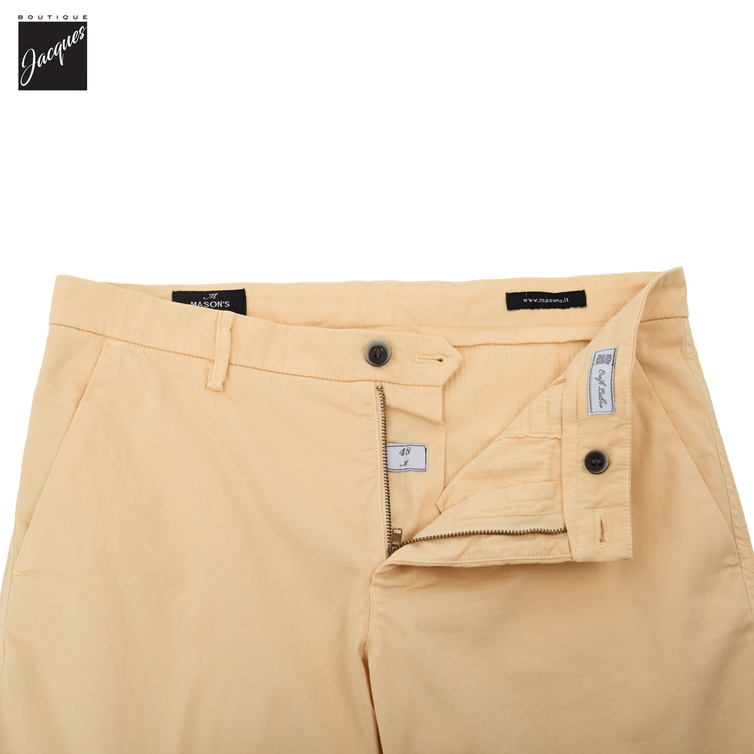 Peach Cotton-Stretch Torino Slim Fit Bermuda Shorts - Mason's - Boutique Jacques International