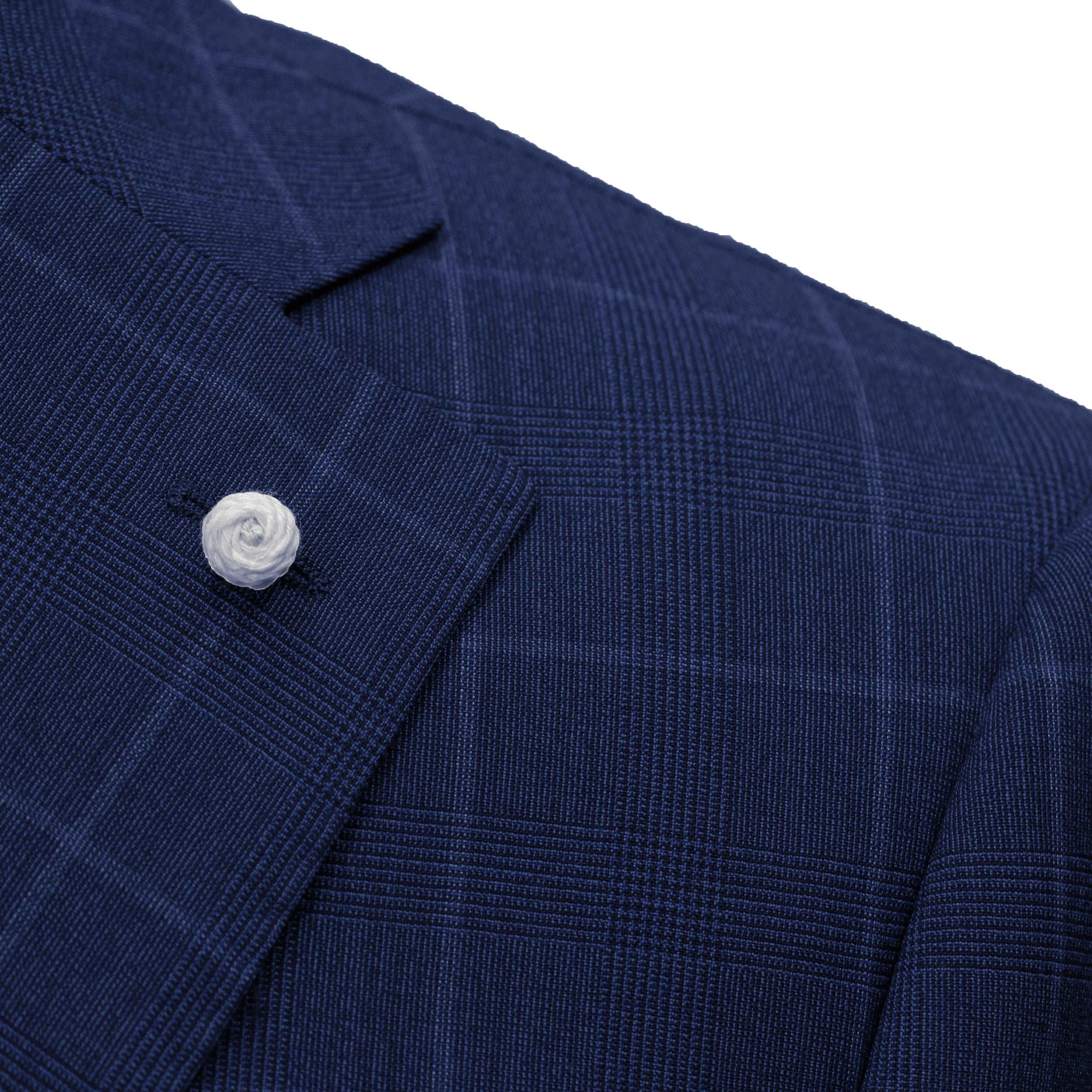 Blue Check Contemporary Fit Suit - Luigi Bianchi Mantova
