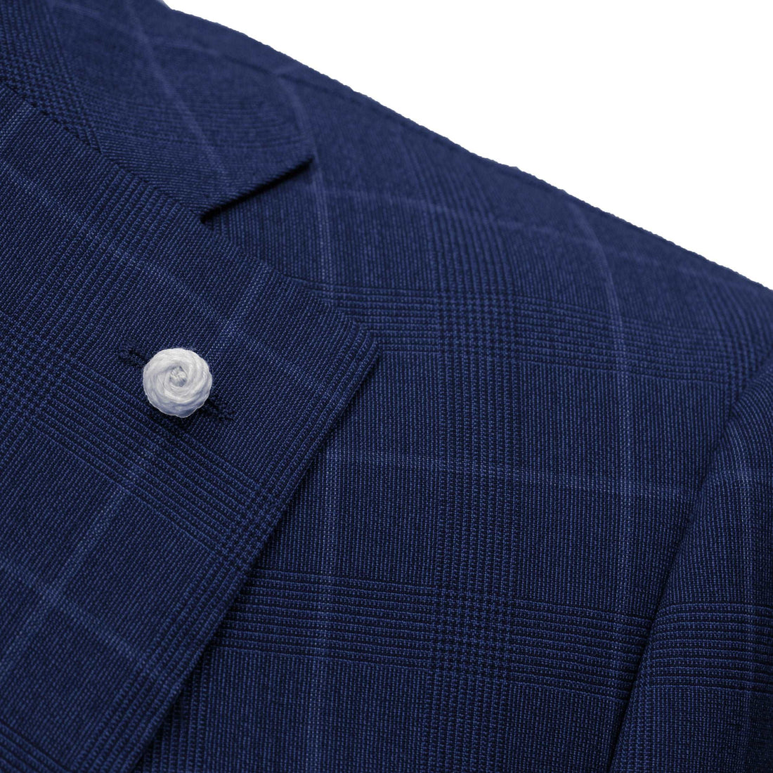 Blue Check Contemporary Fit Suit - Luigi Bianchi Mantova