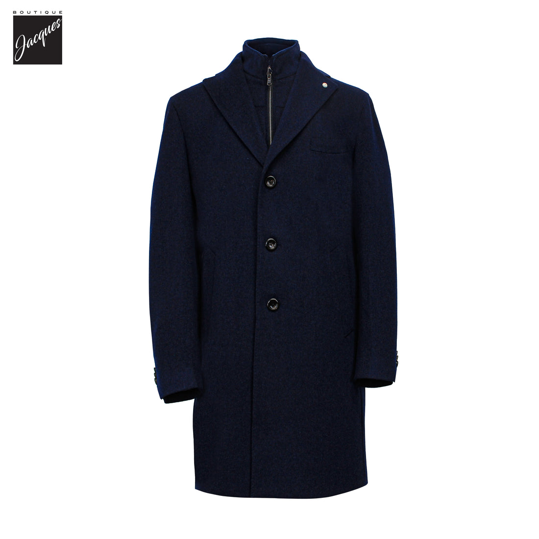 Manteau en Laine et Cachemire Gris Anthracite Colombo Thermo HydroTech - Luigi Bianchi Mantova