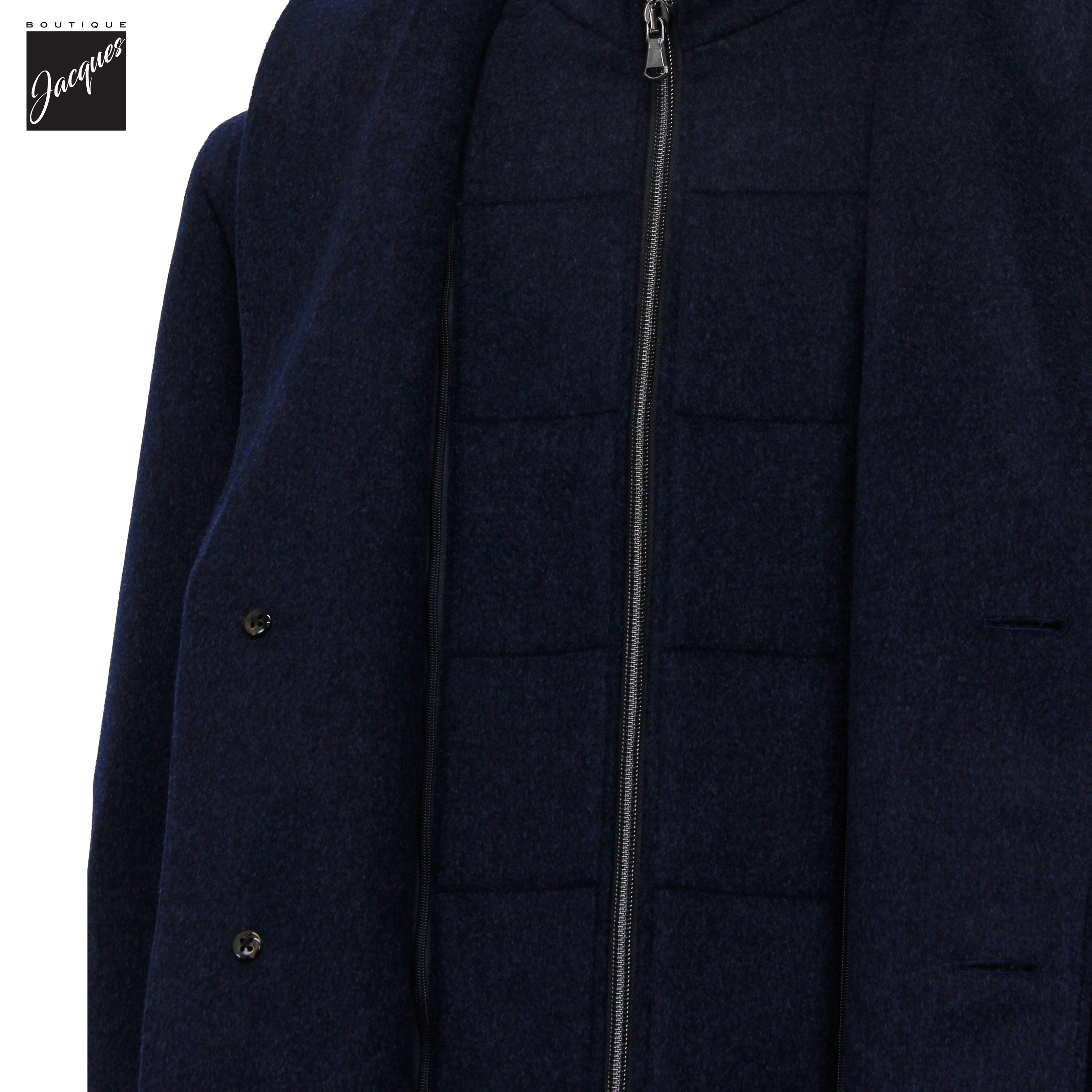 Manteau en Laine et Cachemire Gris Anthracite Colombo Thermo HydroTech - Luigi Bianchi Mantova