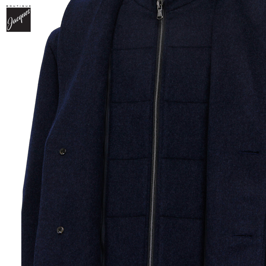 Manteau en Laine et Cachemire Gris Anthracite Colombo Thermo HydroTech - Luigi Bianchi Mantova