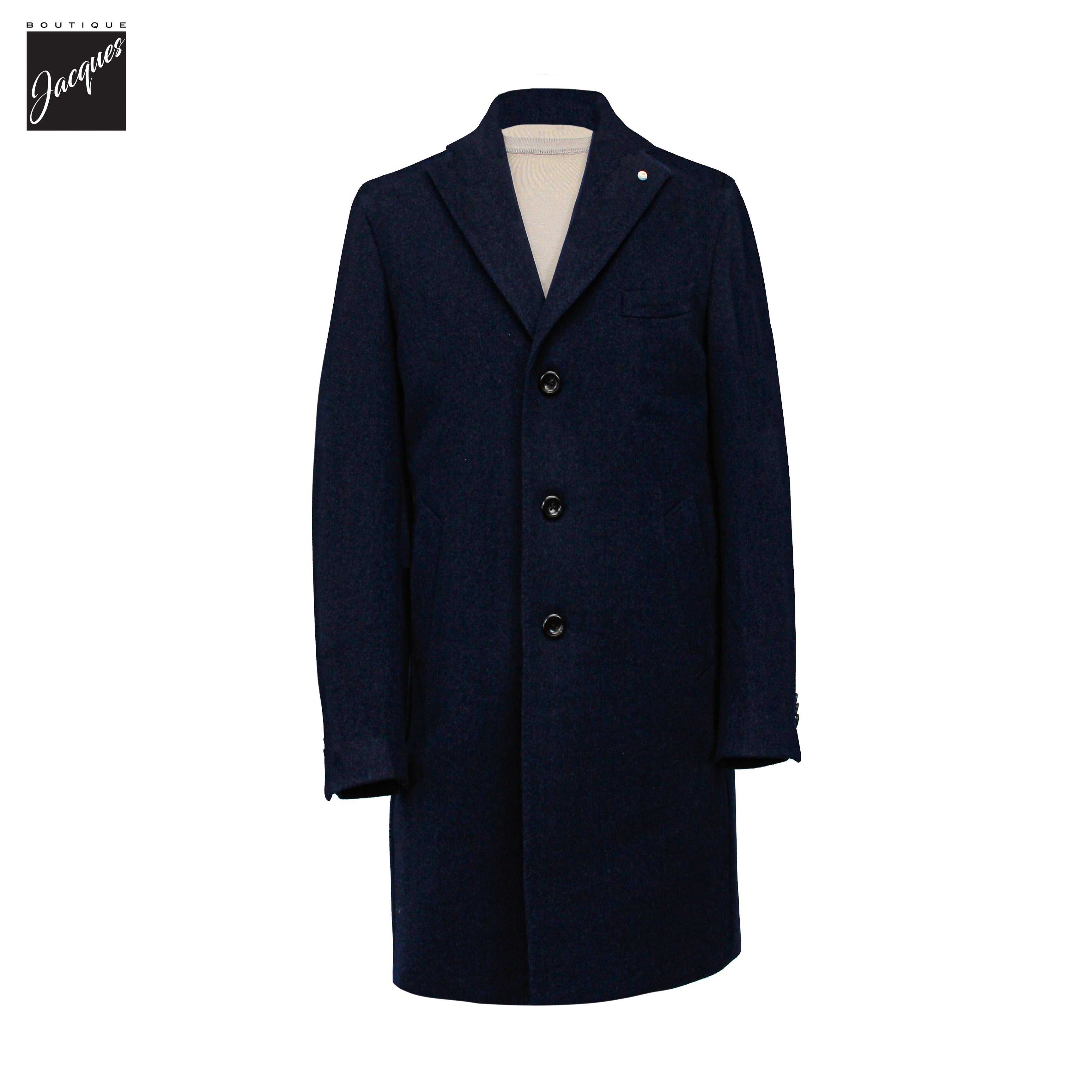 Manteau en Laine et Cachemire Gris Anthracite Colombo Thermo HydroTech - Luigi Bianchi Mantova