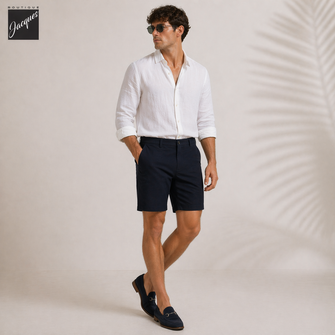 Navy Blue XSoft Modal-Cotton Stretch Bermuda Shorts - Paul & Shark - Boutique Jacques International