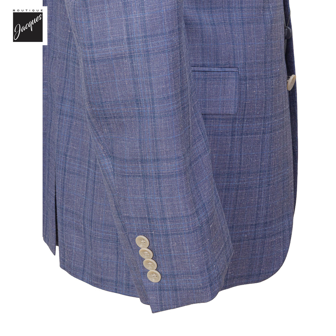Mauve Check Wool/Silk/Linen Midland Contemporary Fit Sport Jacket - Jack Victor