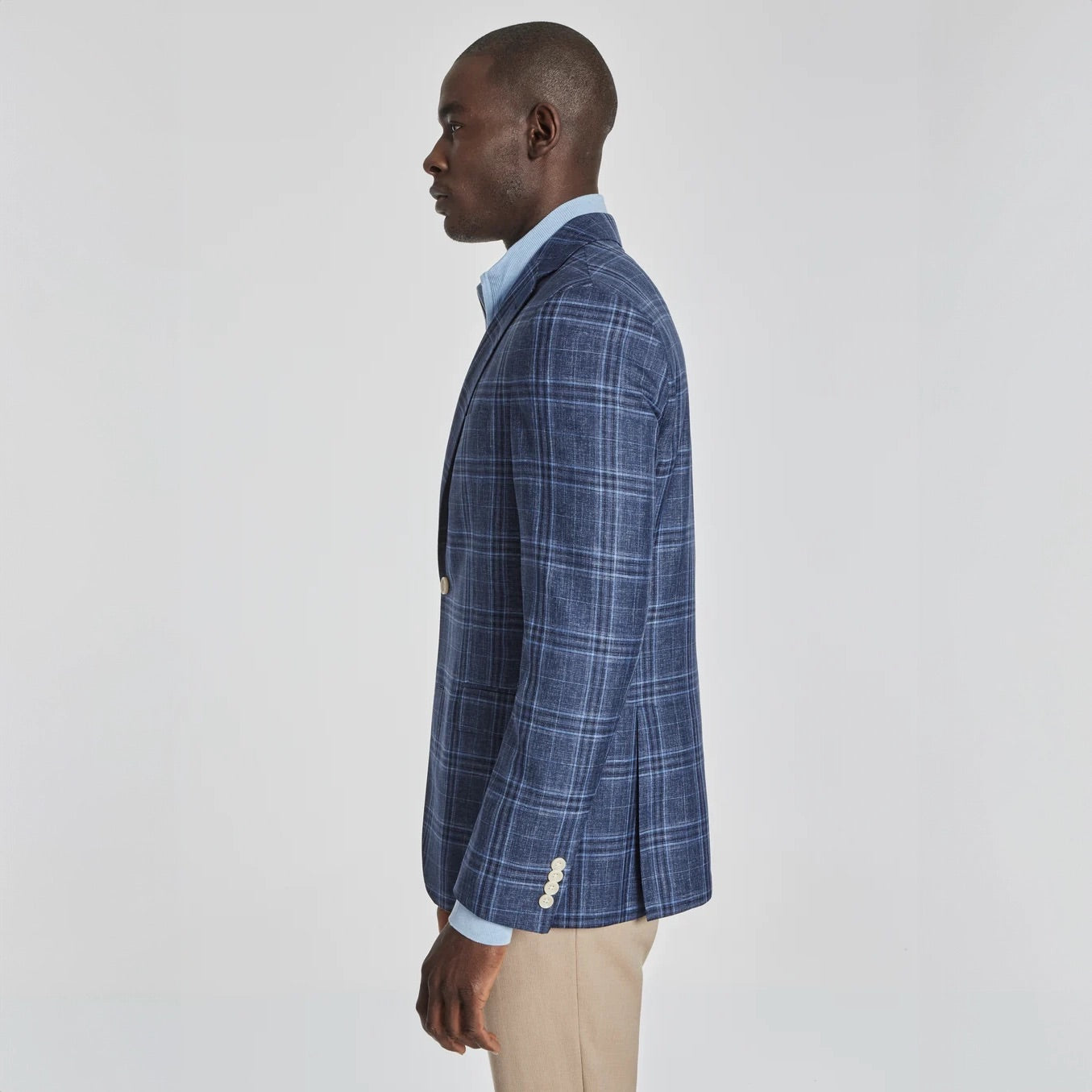 Blue Tonal Glen Check Midland Contemporary Fit Sport Coat - Jack Victor